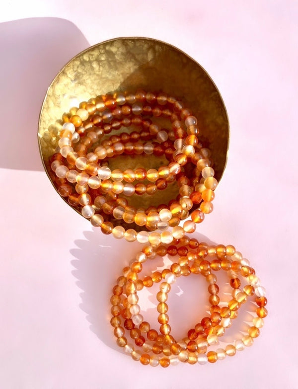 Karneol ☾ Armbånd ☾ ♡ Individualitet, seksualitet, selvkærlighed & stabilitet ♡ (6mm)
