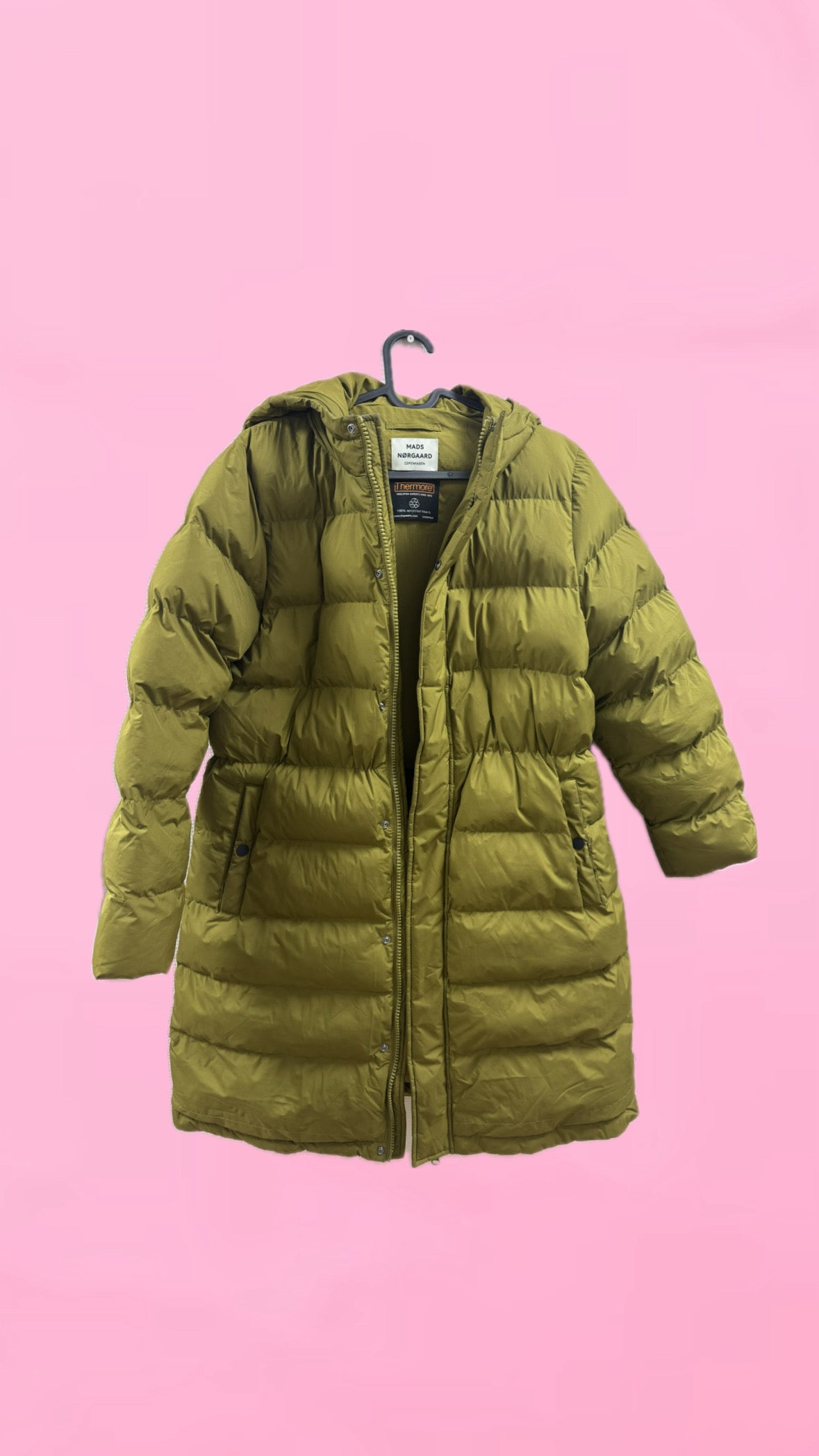 Pre-loved Mads Nørgaard vinterjakke Jolina forest night puffer - str.xs