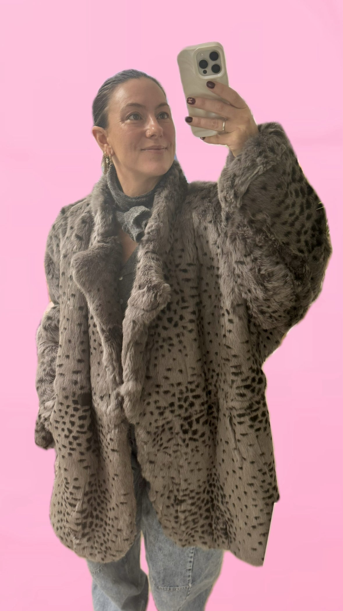 Pre-loved pels frakke str. 40