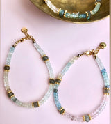 ☾ Morganit + Labradorit Armbånd ☾ Kærlighed, livsglæde, Spiritualitet , power, transformation & beskyttelse ☾