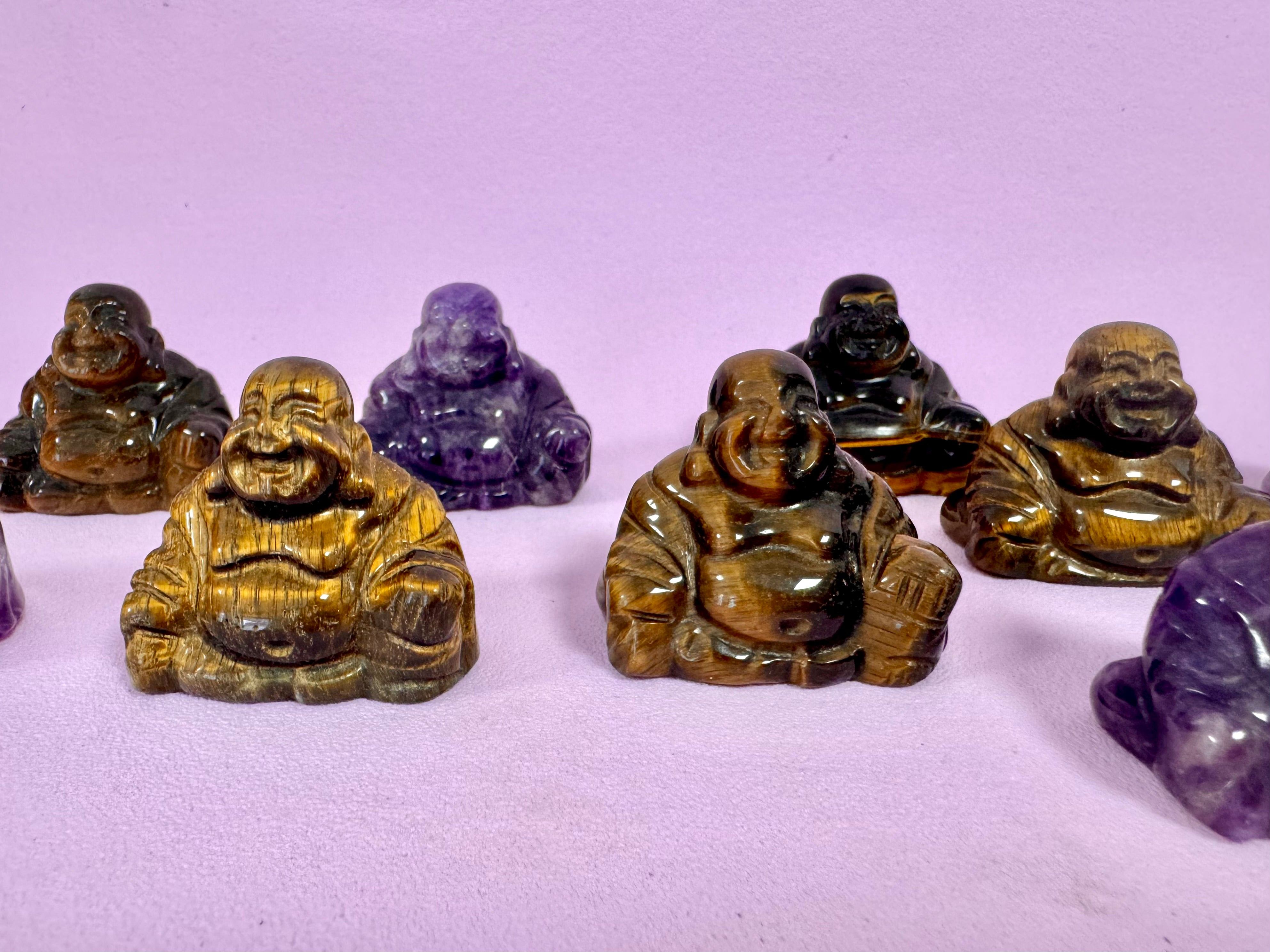 Buddha i krystal - 4 x 3,5 cm