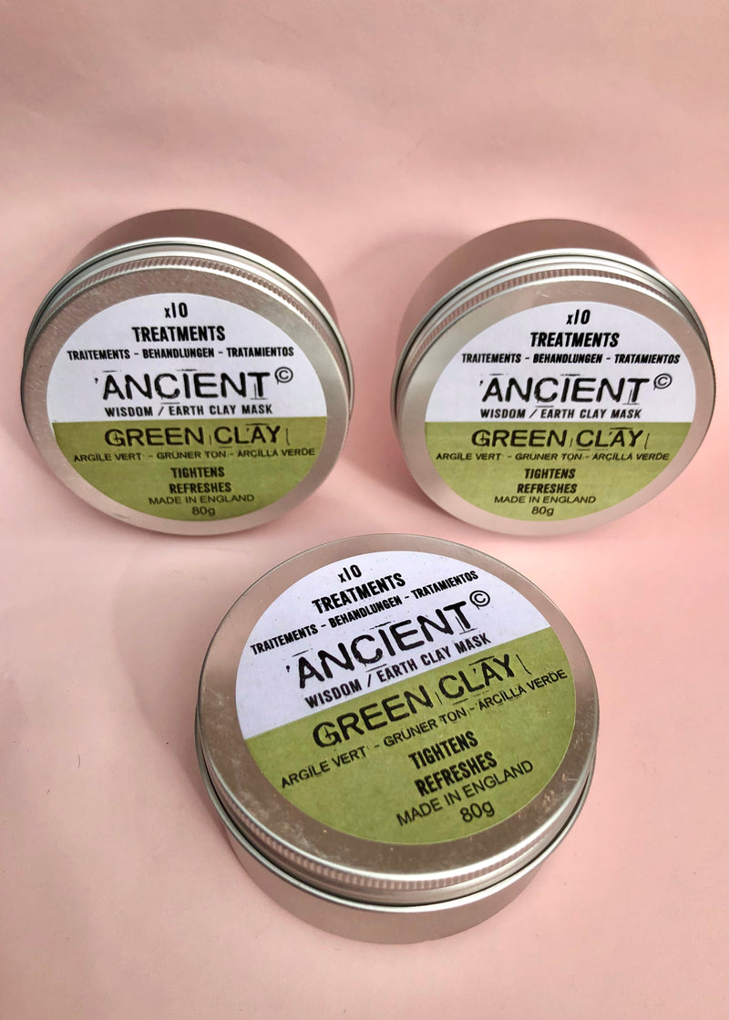 Månesøster Krystaller Grøn Ler Maske Clay Mask