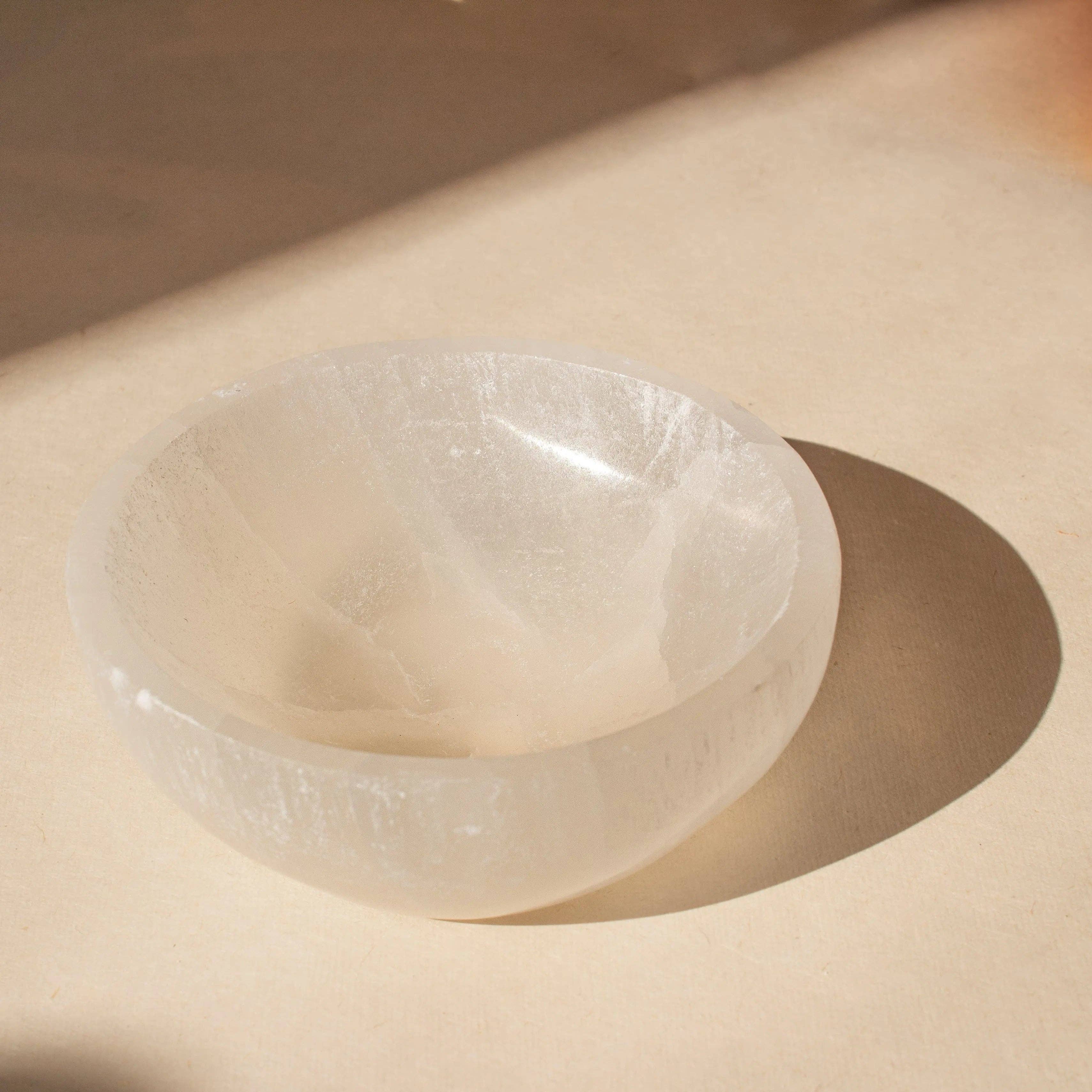 Selenit Skål - 8 cm.