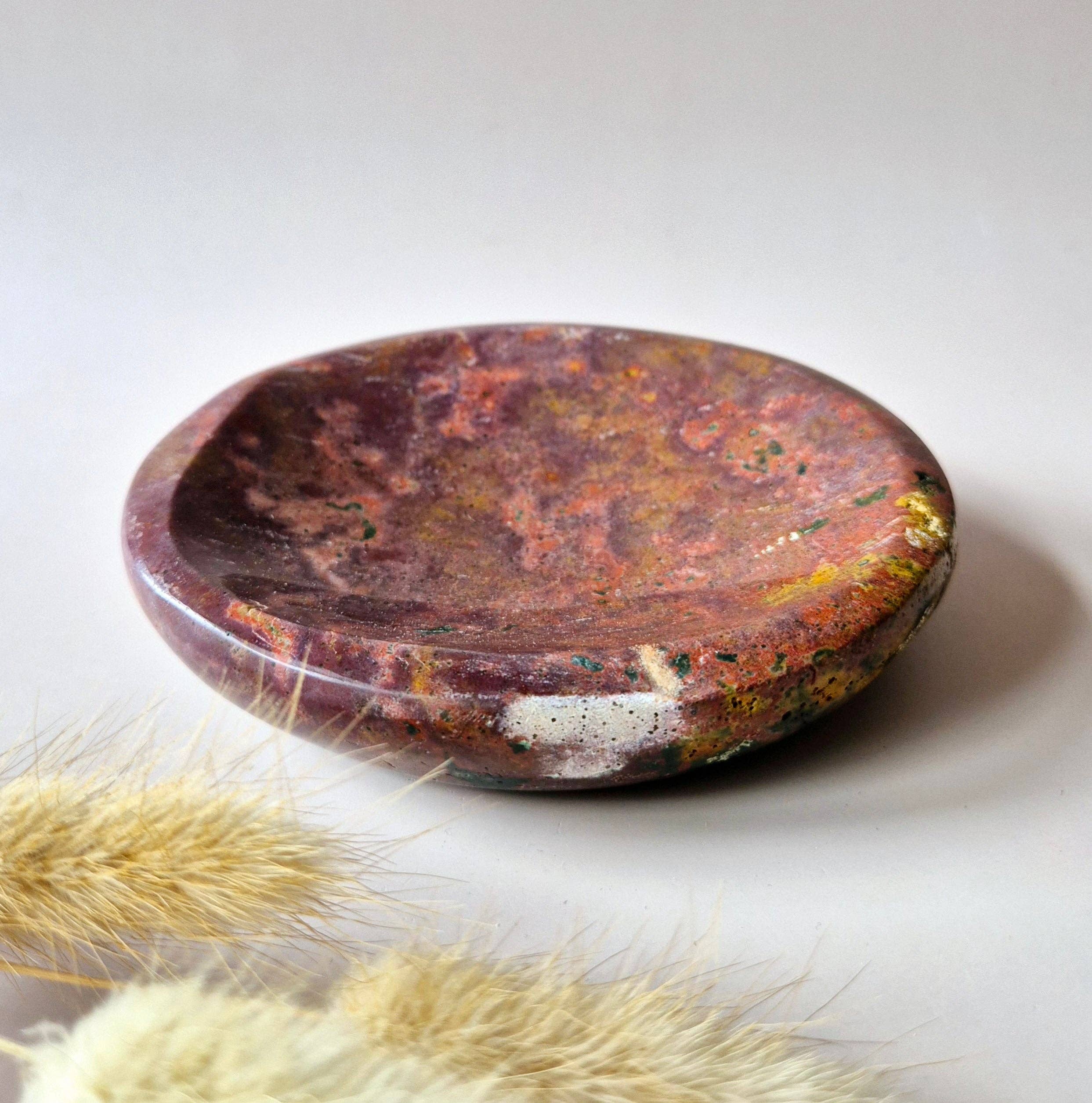 Ocean Jaspis skål – håndpoleret ædelstenskål #7 – 379 gram