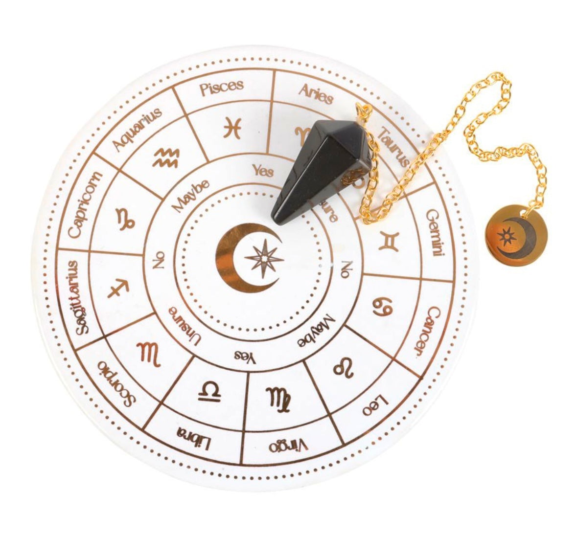 Obsidian Pendul - ASTROLOGY WHEEL DIVINATION KIT