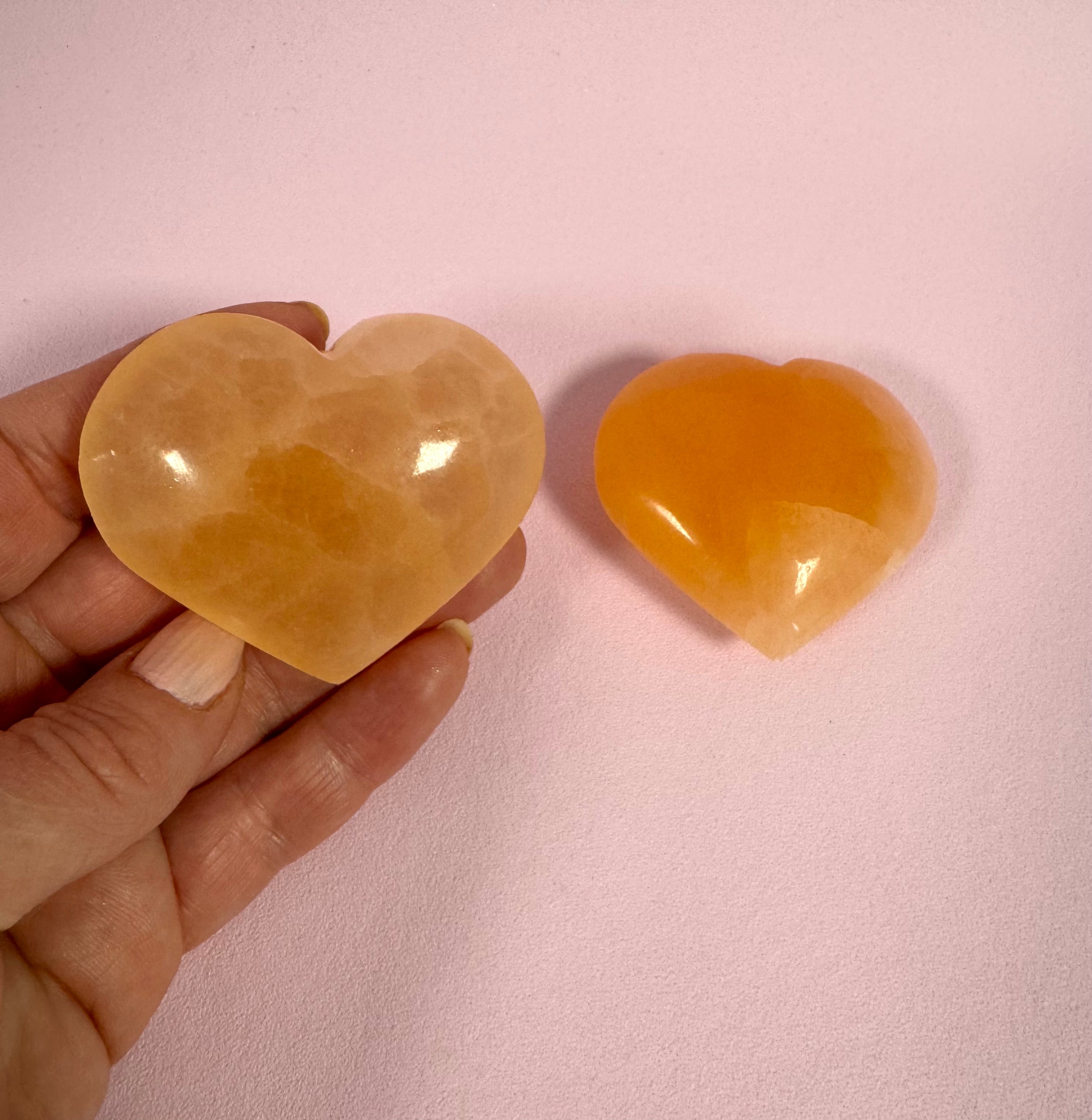 orange selenit hjerte