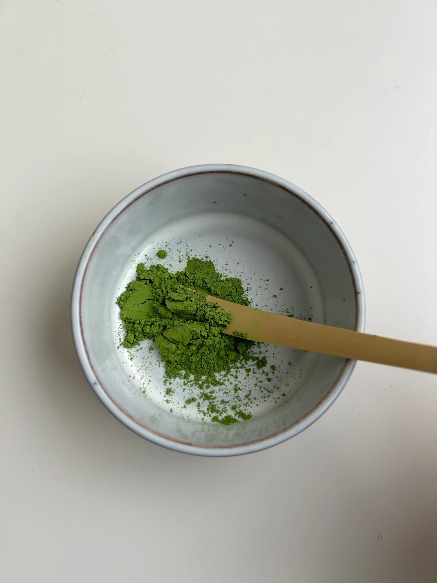Matcha ske Chashaku - lavet af hvid bambus