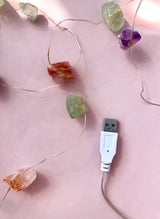 Månesøster Krystaller Krystal mix LED lyskæde Lampe Lys kæde Nat lampe natlampe