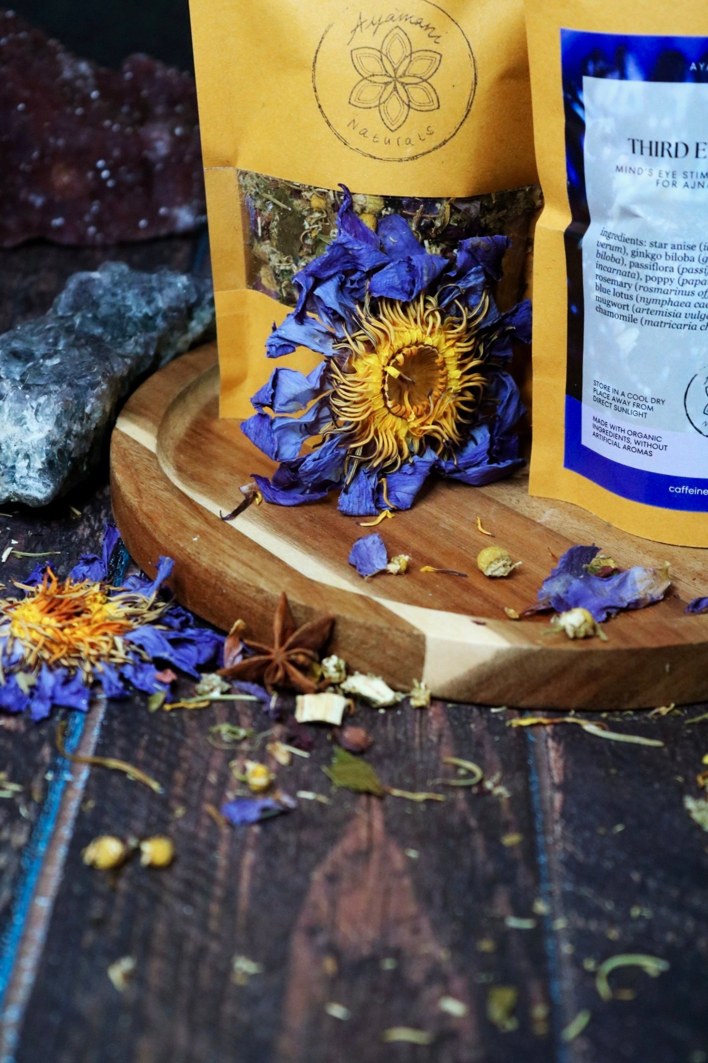 THIRD EYE CHAKRA TEA ☽ Tredje Øje Chakra Te Fra Ayamani Naturals ☽ 100 gram