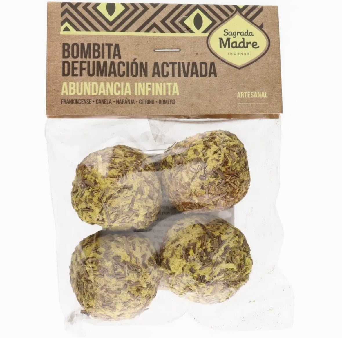 Bombita endless abundance - pose med 4 røgelses urtebolde fra sagrada madre