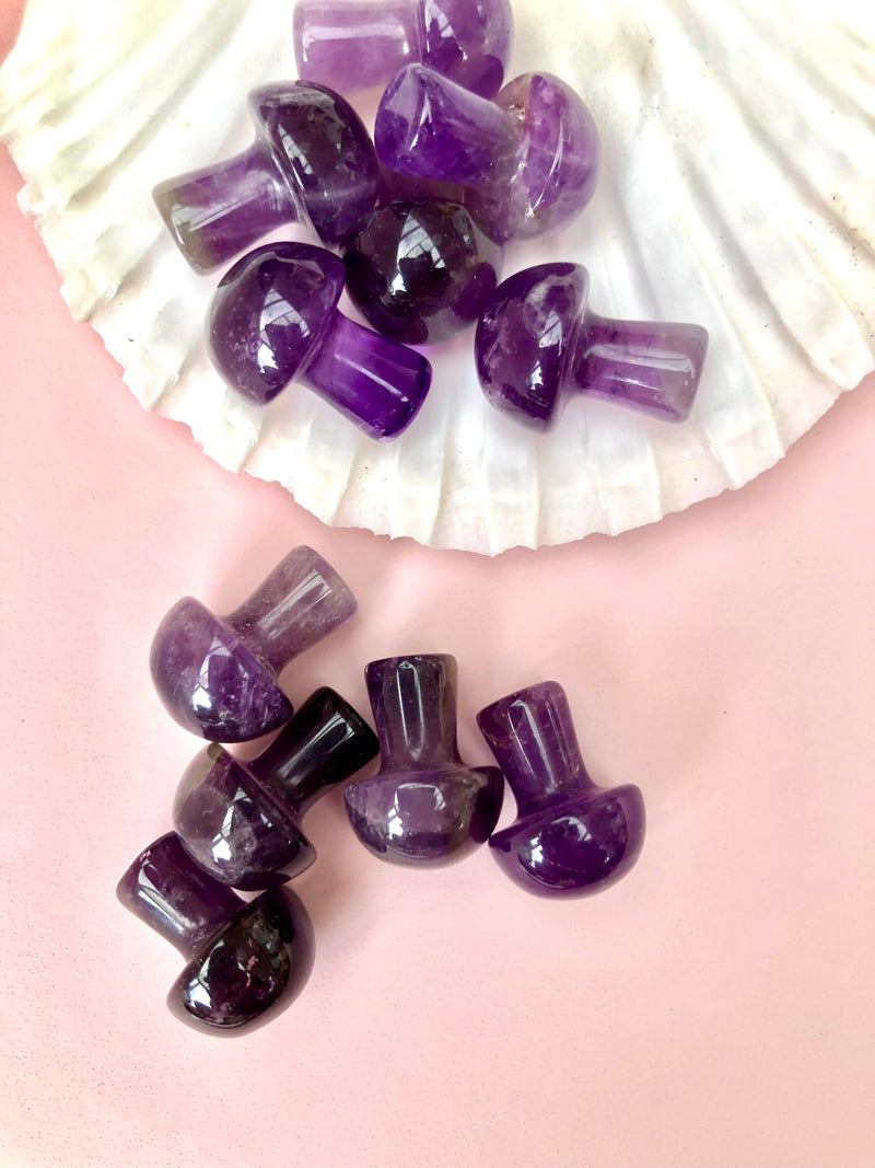 Ametyst Svamp ☾ RO, HEALING & SELVKÆRLIGHED ☾ 2 cm