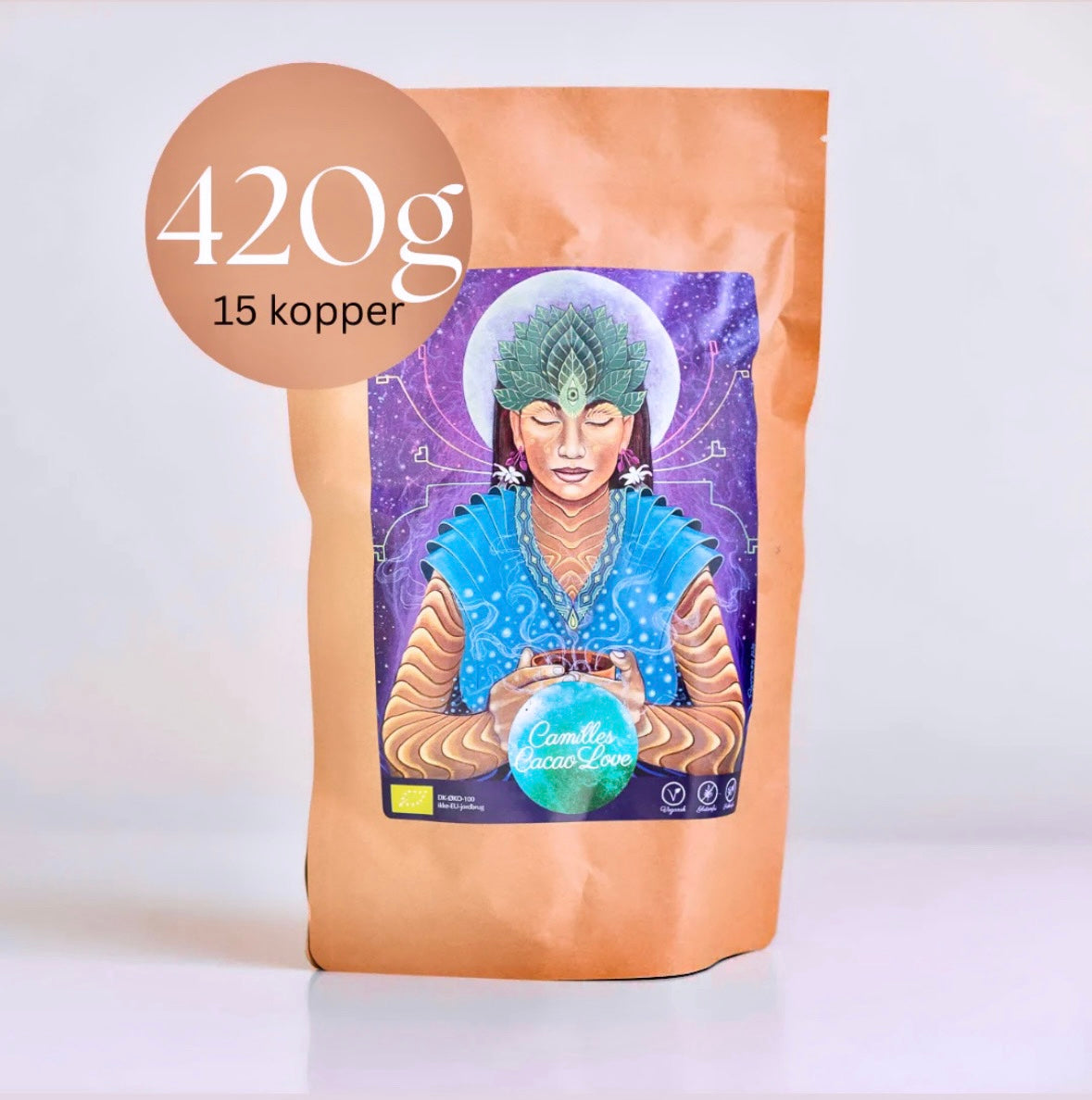 Camilles Cacao Love - 420g ☽ Camilles fantastiske “soul medicine” i form af ren økologisk ceremoniel cacao ☽