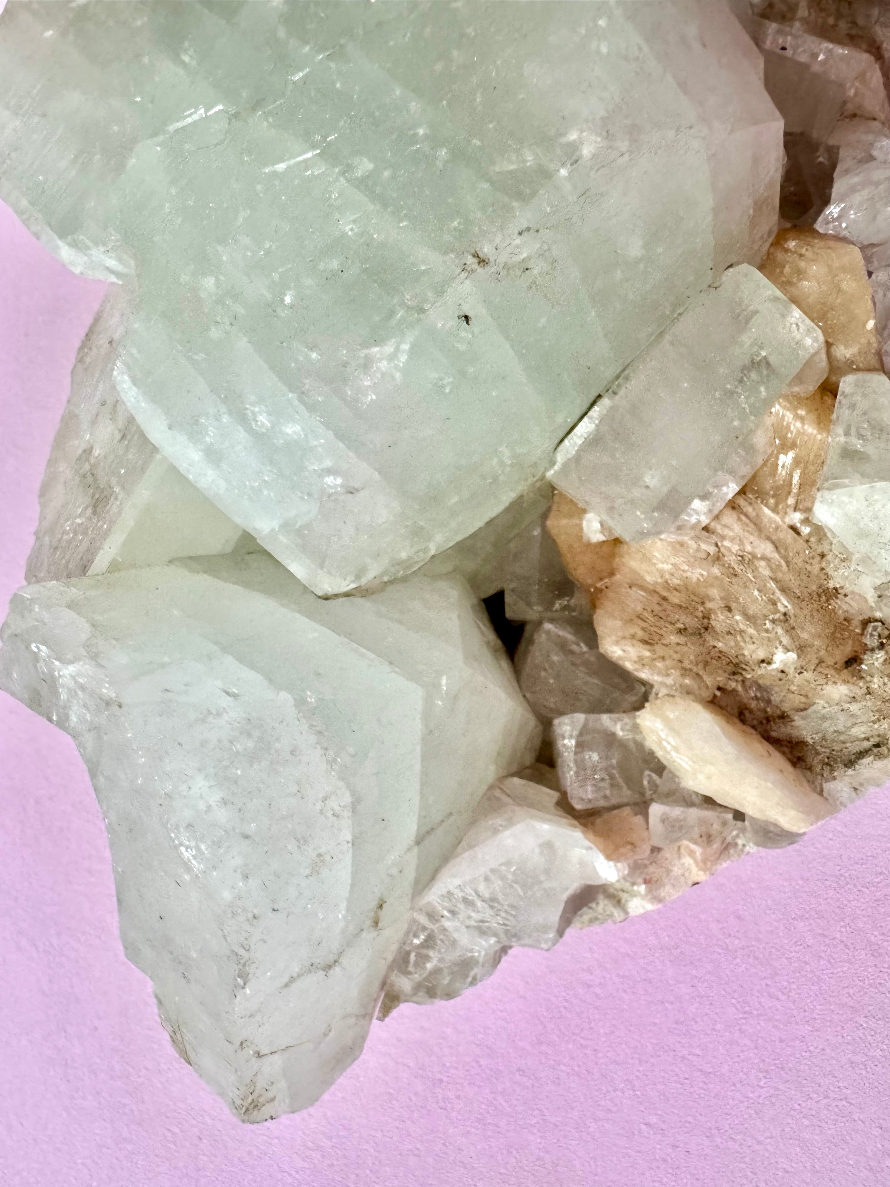 Kæmpe Apophyllit klynge – Zeolit ☾ nr. 222 - 3,5 kg