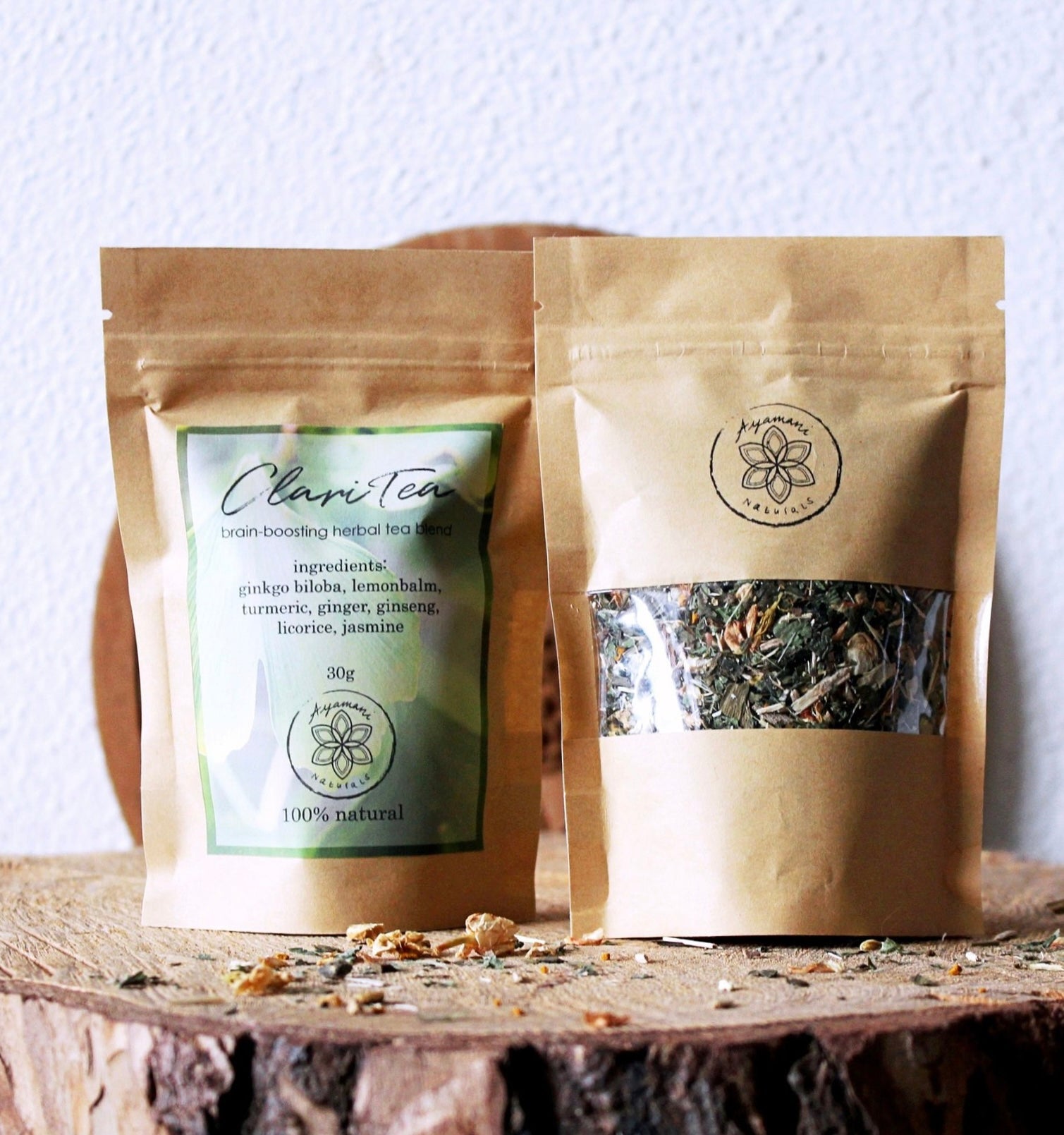 CLARITEA | PINEAL GLAND DECALCIFYING HERBAL TEA, FOR FOCUS MOOD & MEMORY fra Ayamani - 65 gram