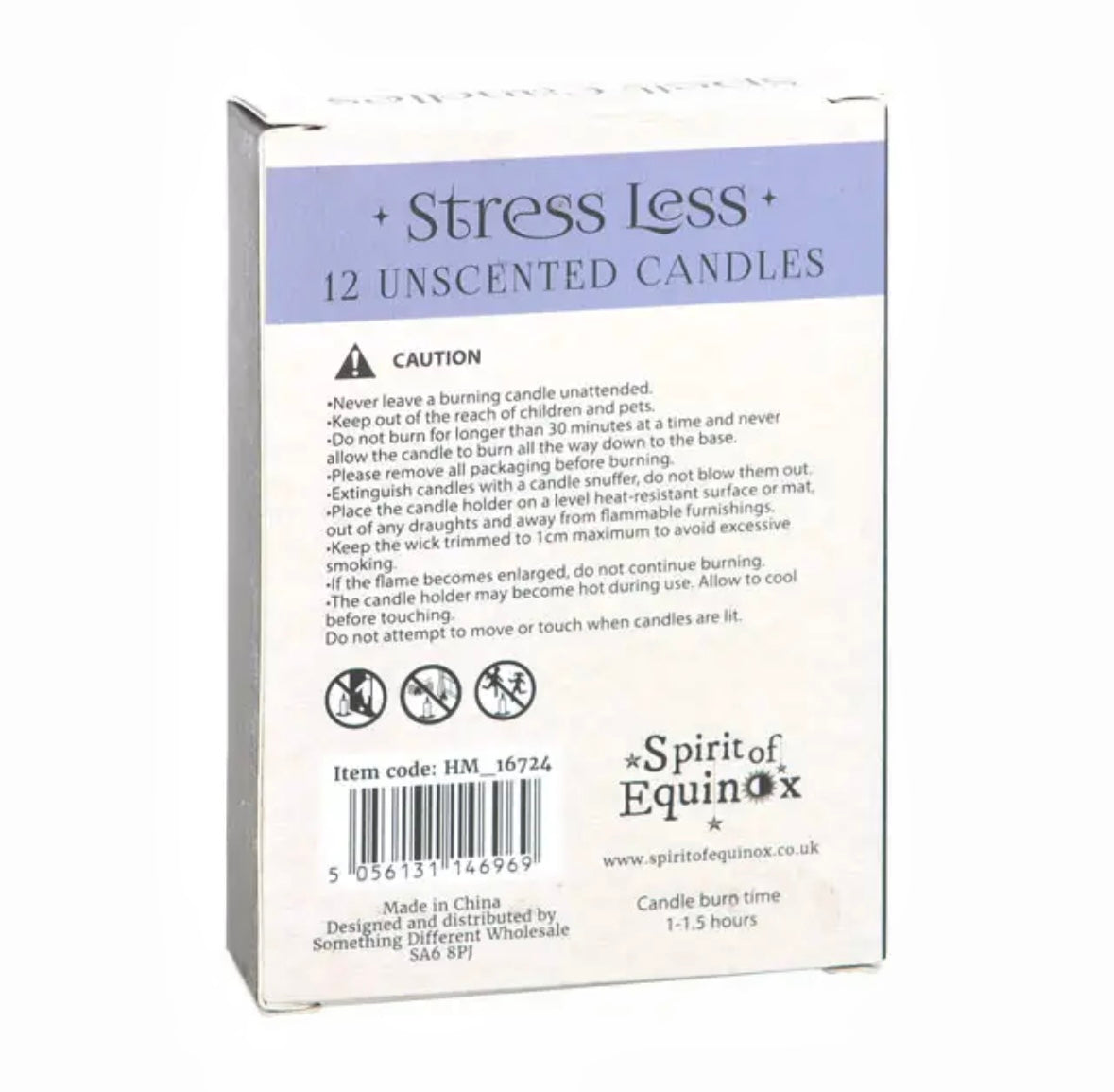 Månesøster Krystaller - Stearinlys - Lavendelfarvet ☾ Stress less SPELL CANDLES ☾ For mindre stress