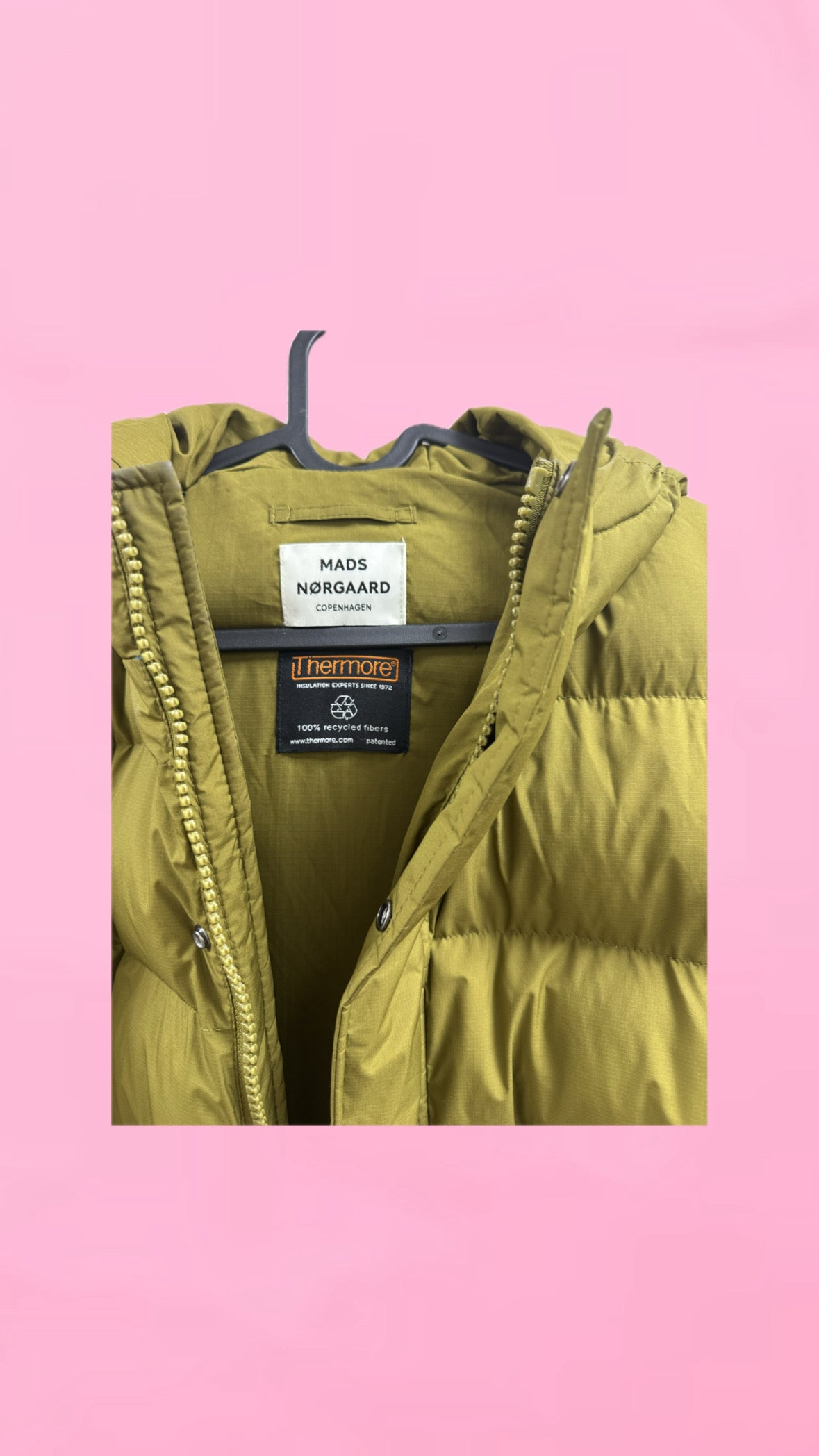 Pre-loved Mads Nørgaard vinterjakke Jolina forest night puffer - str.xs