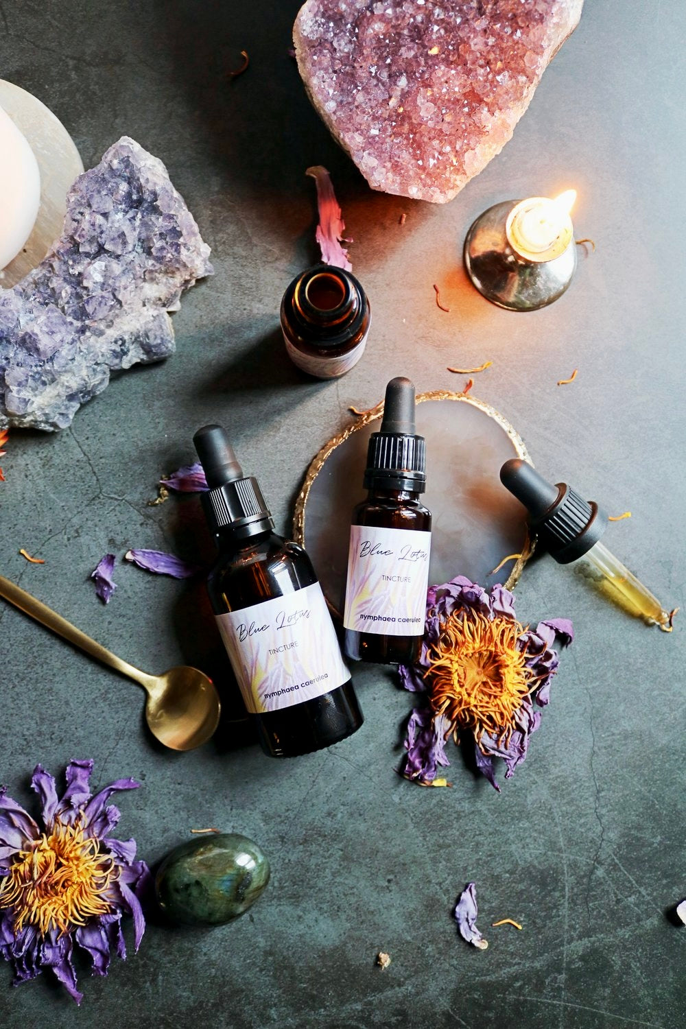 BLUE LOTUS TINCTURE 15:1 ☽ Fra Ayamani Naturals - 20 ml./ MAANESOESTER.DK / MÅNESØSTER.DK