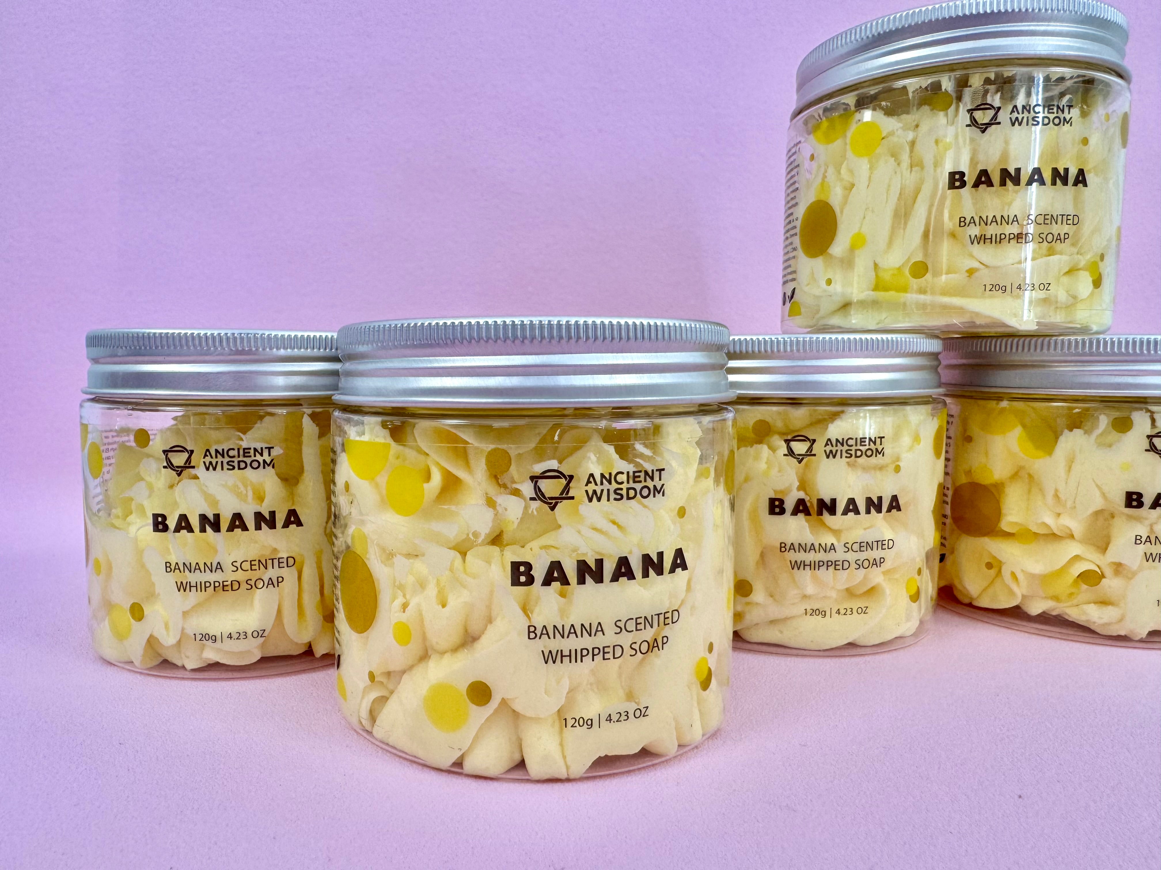 Banana Whipped Cream Soap  ♡ 120 gram / MAANESOESTER.DK / MÅNESØSTER.DK / Månesøster Krystaller - Horsens 