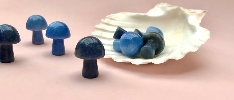Blå Aventurin svamp ☾ 2 cm