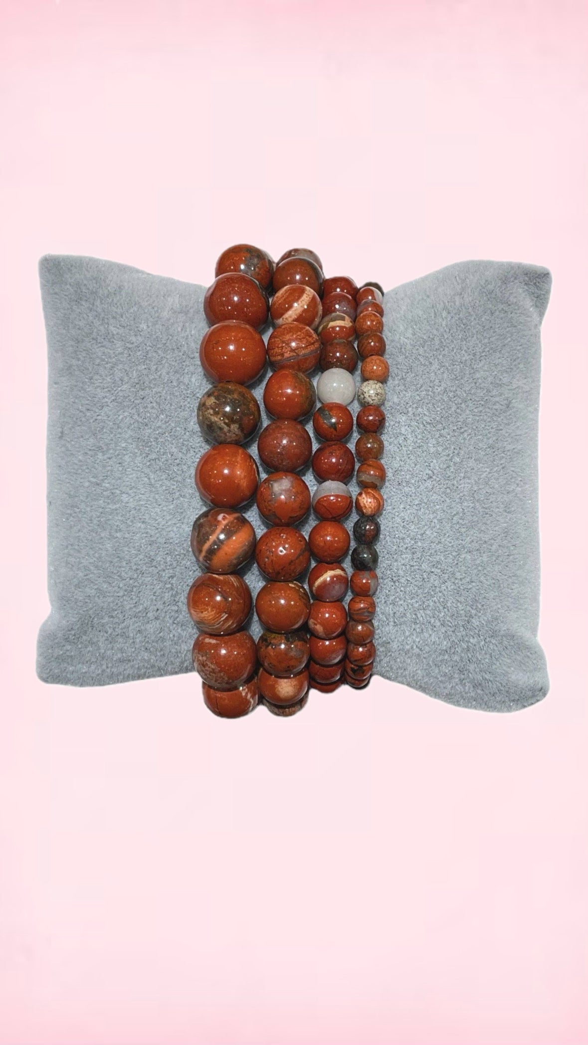 Rød Jaspis Armbånd (8mm perler)♀️ En Lidenskabelig Powersten Specielt Til Kvinder ♀️