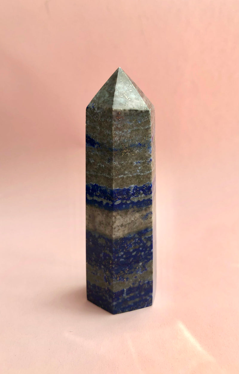 Lapis Lazuli Jaspis Tårn 𓂀 Sandhed, Visdom, Indre Fred og Åndelighed