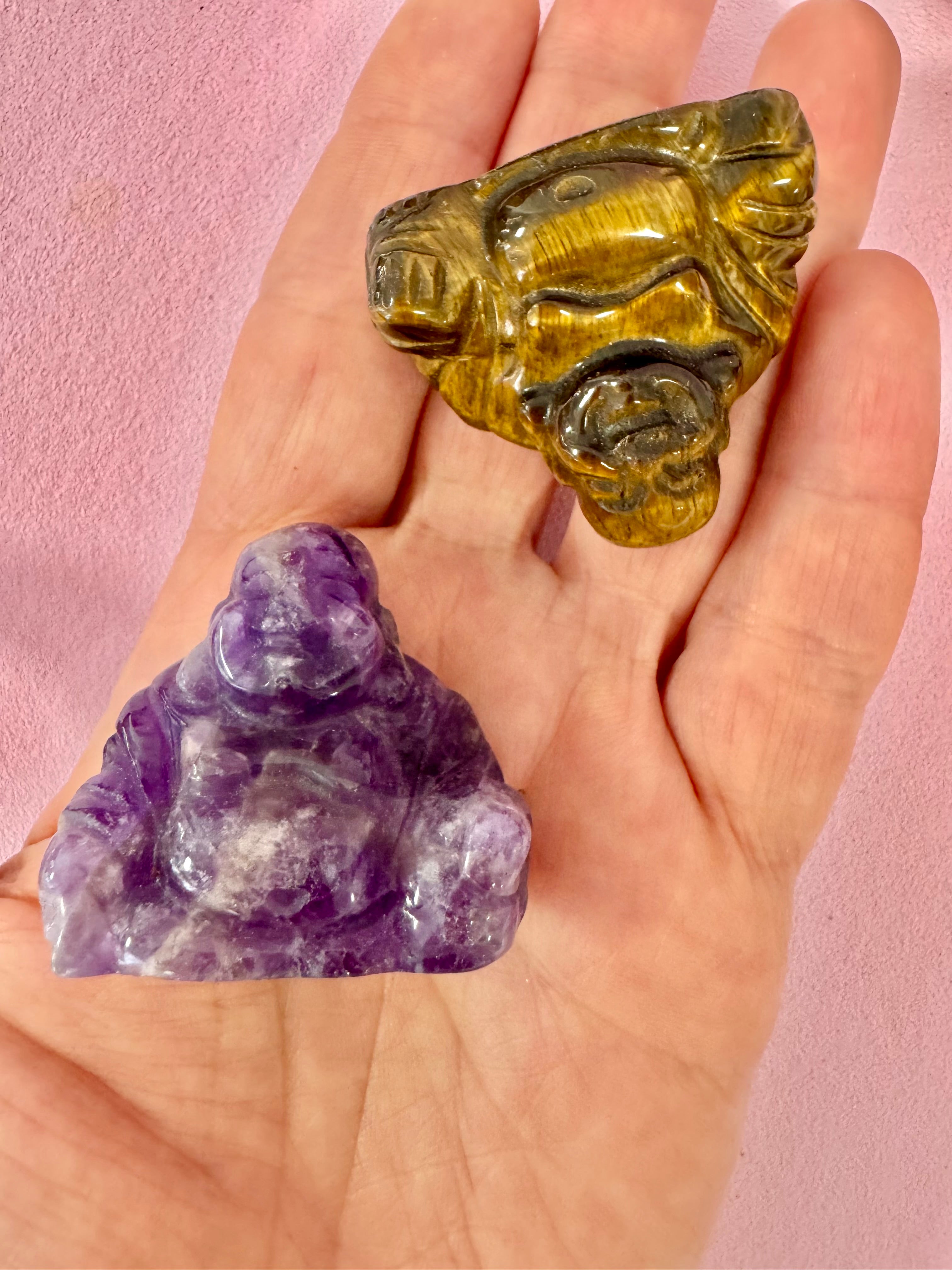 Buddha i krystal - 4 x 3,5 cm