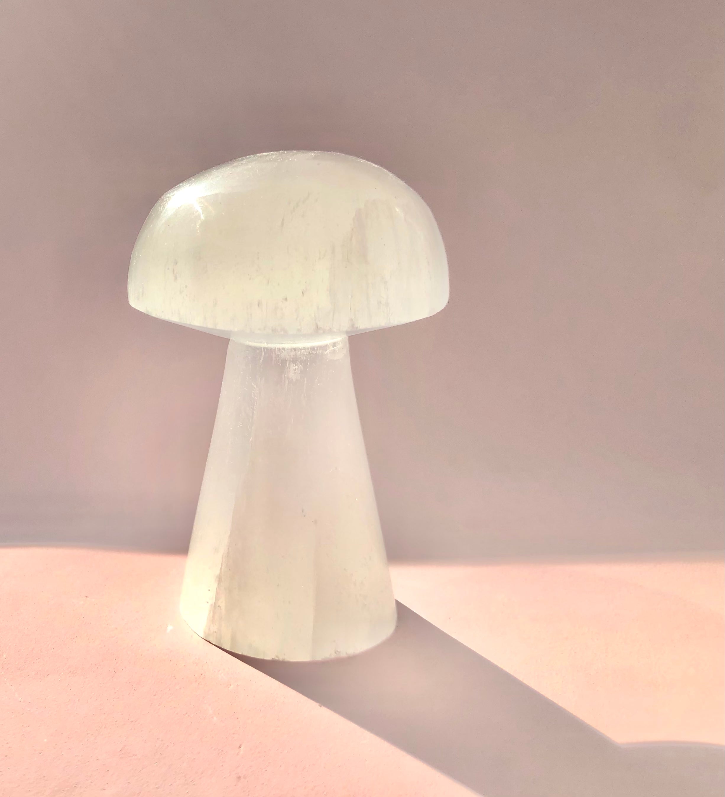 Stor Selenit svamp ☾ RENS, OPLAD & HEAL ☾ 176 gram - 8 cm høj