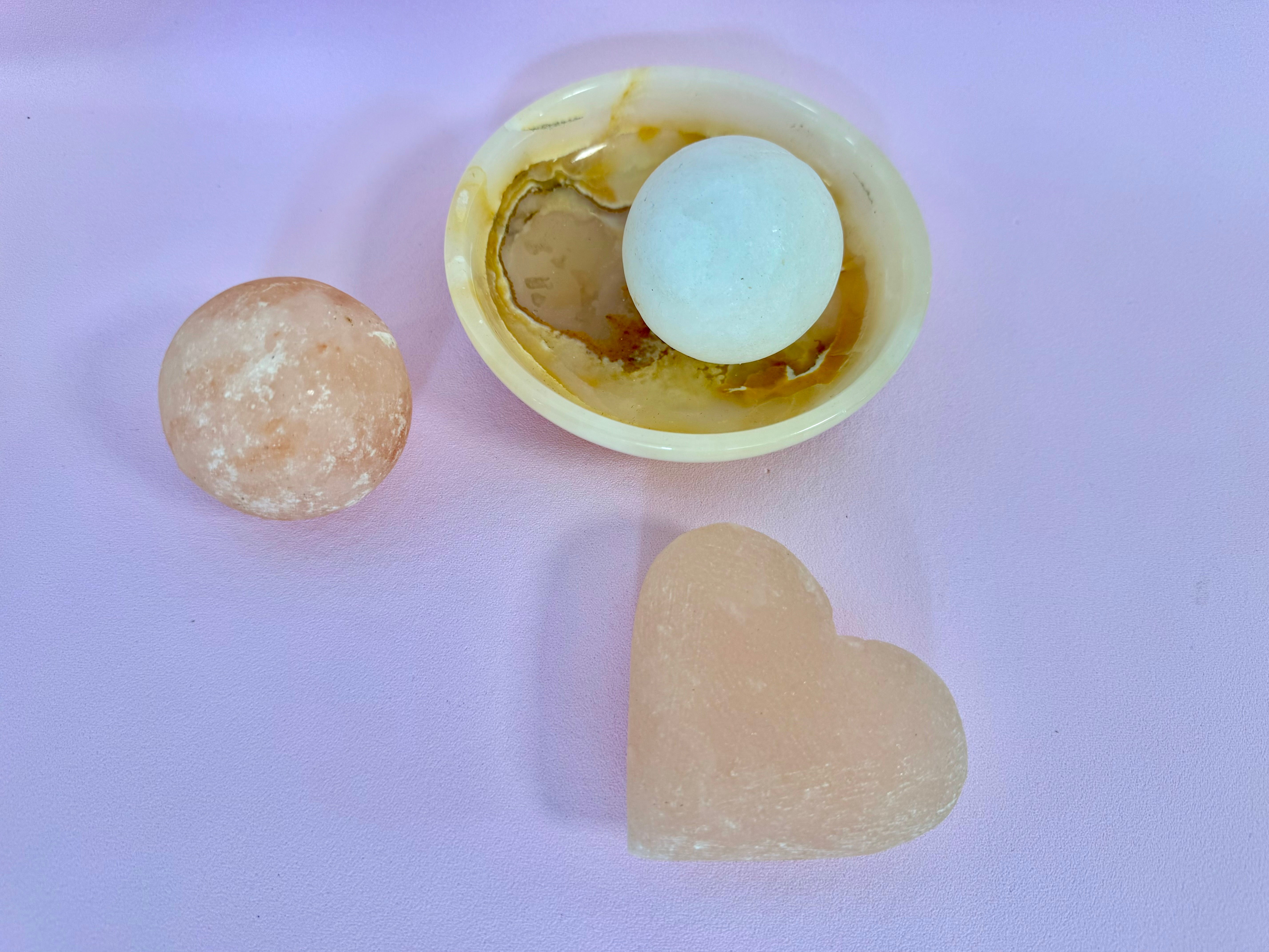 Månesøster Krystaller - Himalaya Salt Deo & Vask - Hjerte & Kugler