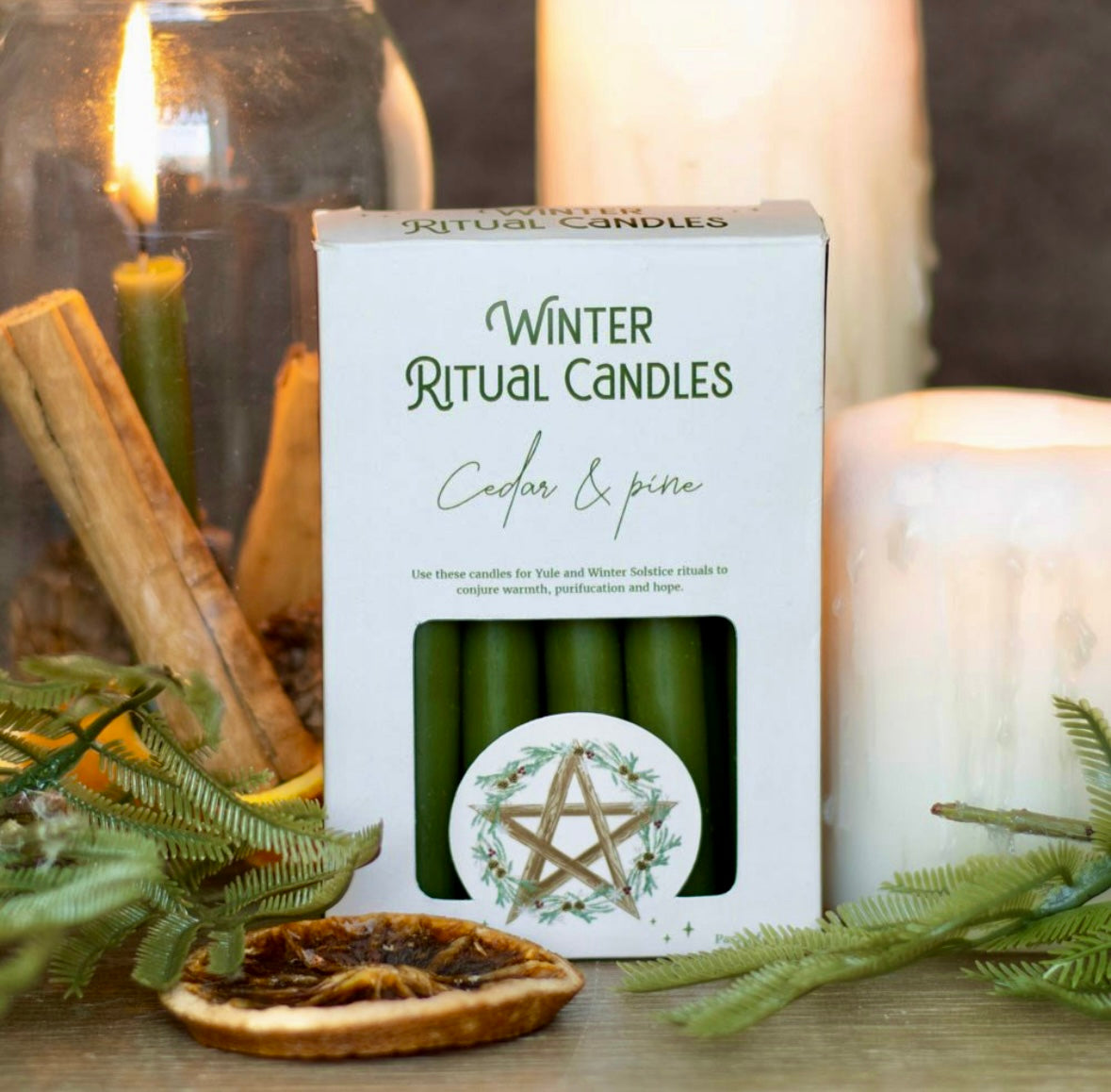 CEDAR & PINE WINTER RITUAL SPELL CANDLES ☾ duft lys ☾