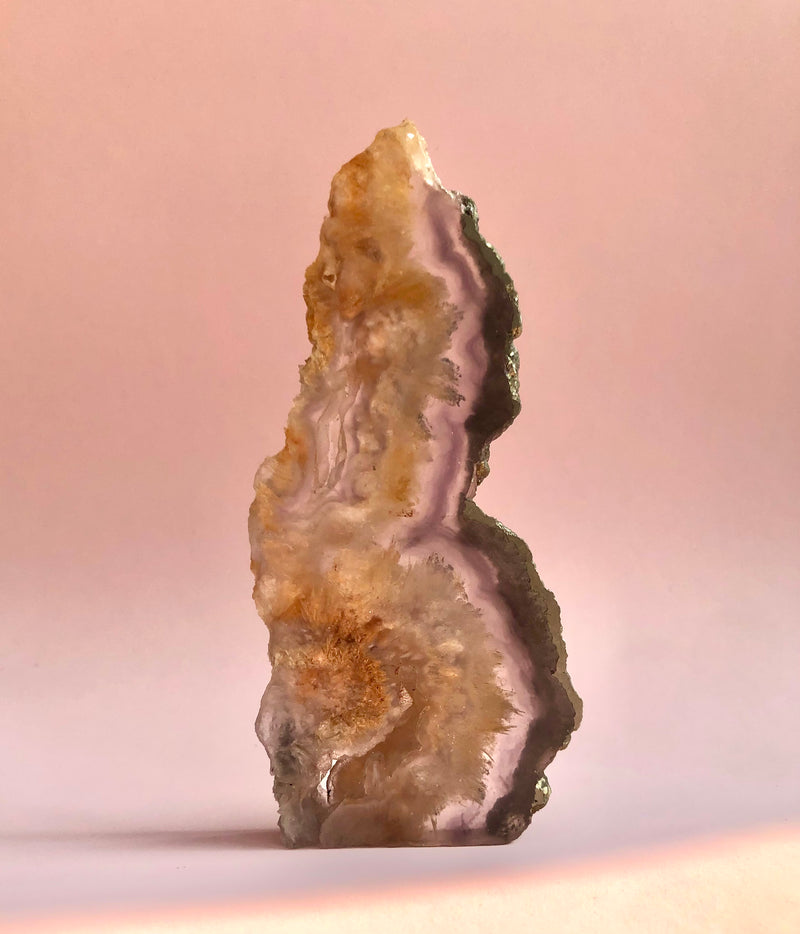 Fluorit med Pyrit ☾ Koncentration, Grounding & Balance ☾ FRUGTBARHED, VELSTAND & SUCCES ☾ Nr.A