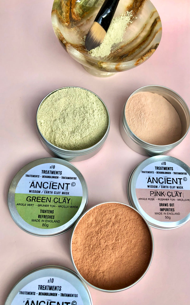 Månesøster Krystaller Grøn Ler Maske Clay Mask