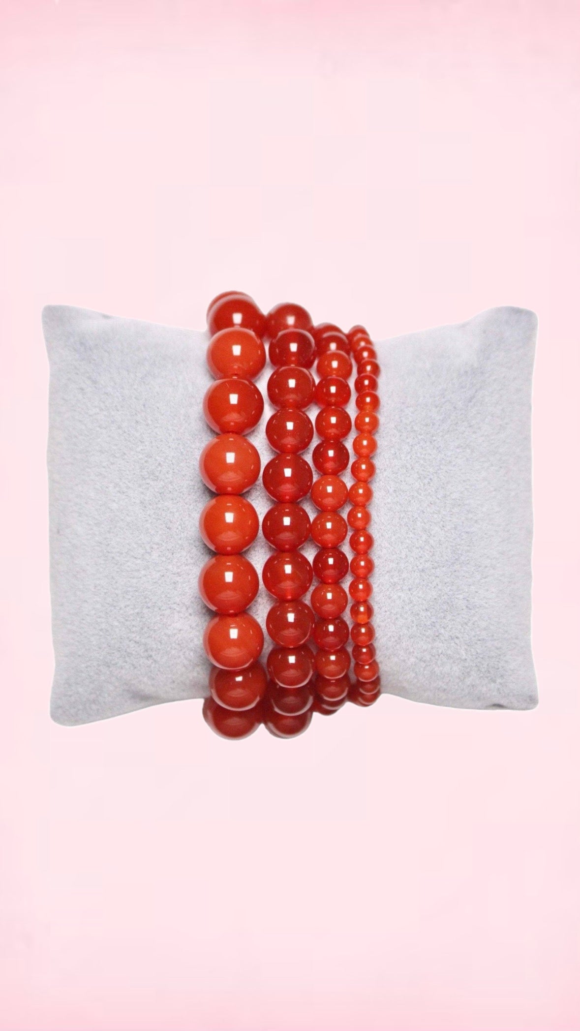 Karneol Armbånd  ☾ ♡ Individualitet, Seksualitet, Selvkærlighed & Stabilitet ♡ (4 mm.)