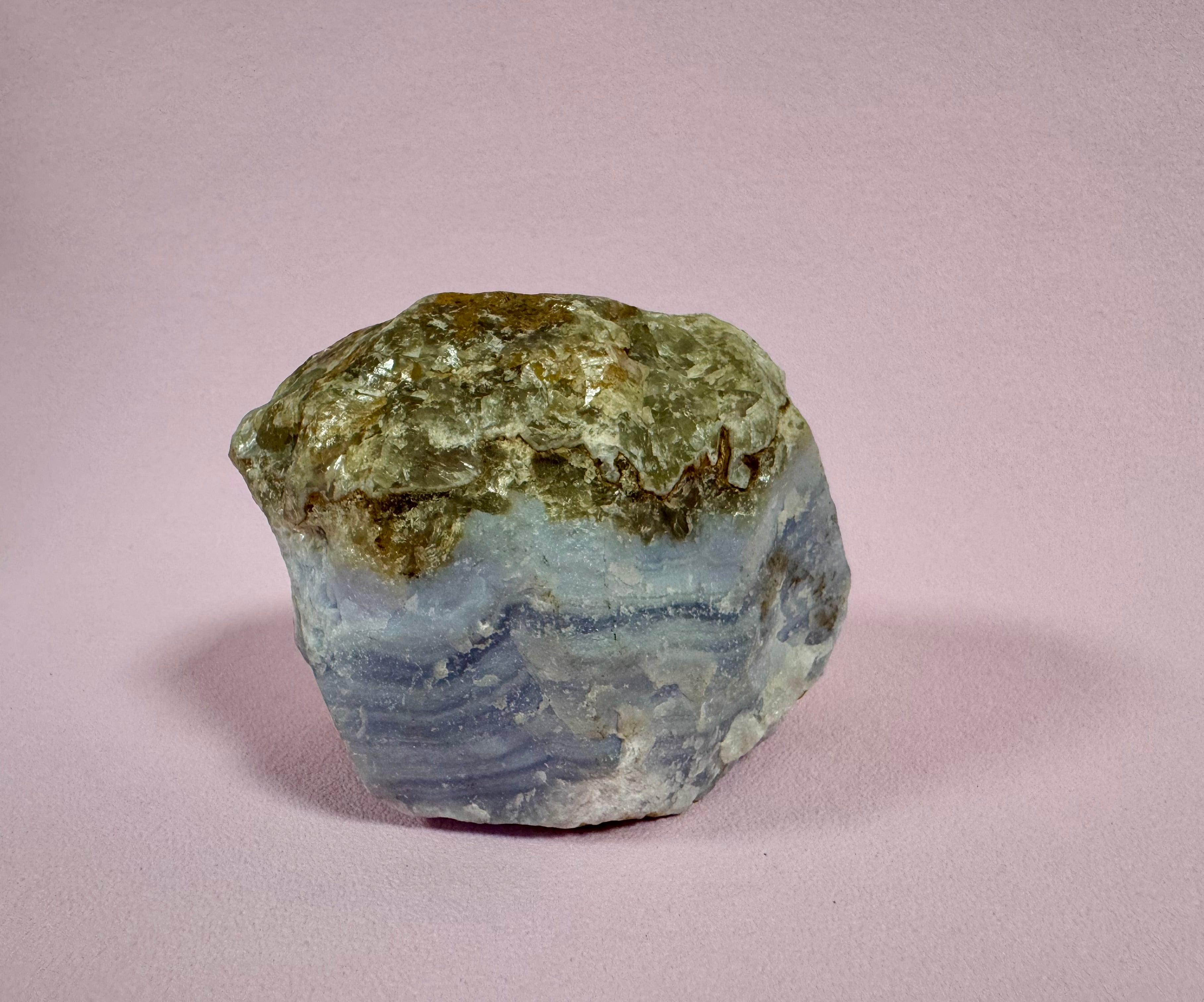 Blonde agat rå - ro, balance & blid styrke 8x6x7 cm 327 gram