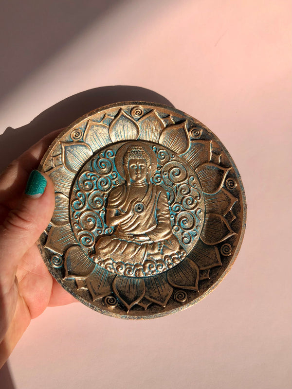 Resin Røgelsesholder  ☽ Buddha