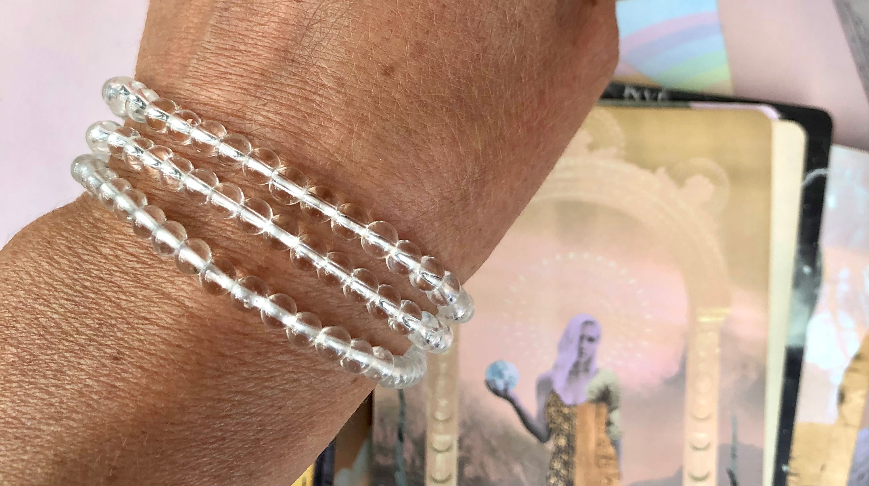 Bjergkrystal ☾ Armbånd ☾ Healing med det hvide lys, klarhed, styrke & bevidsthed ☽ ☾ (4mm)