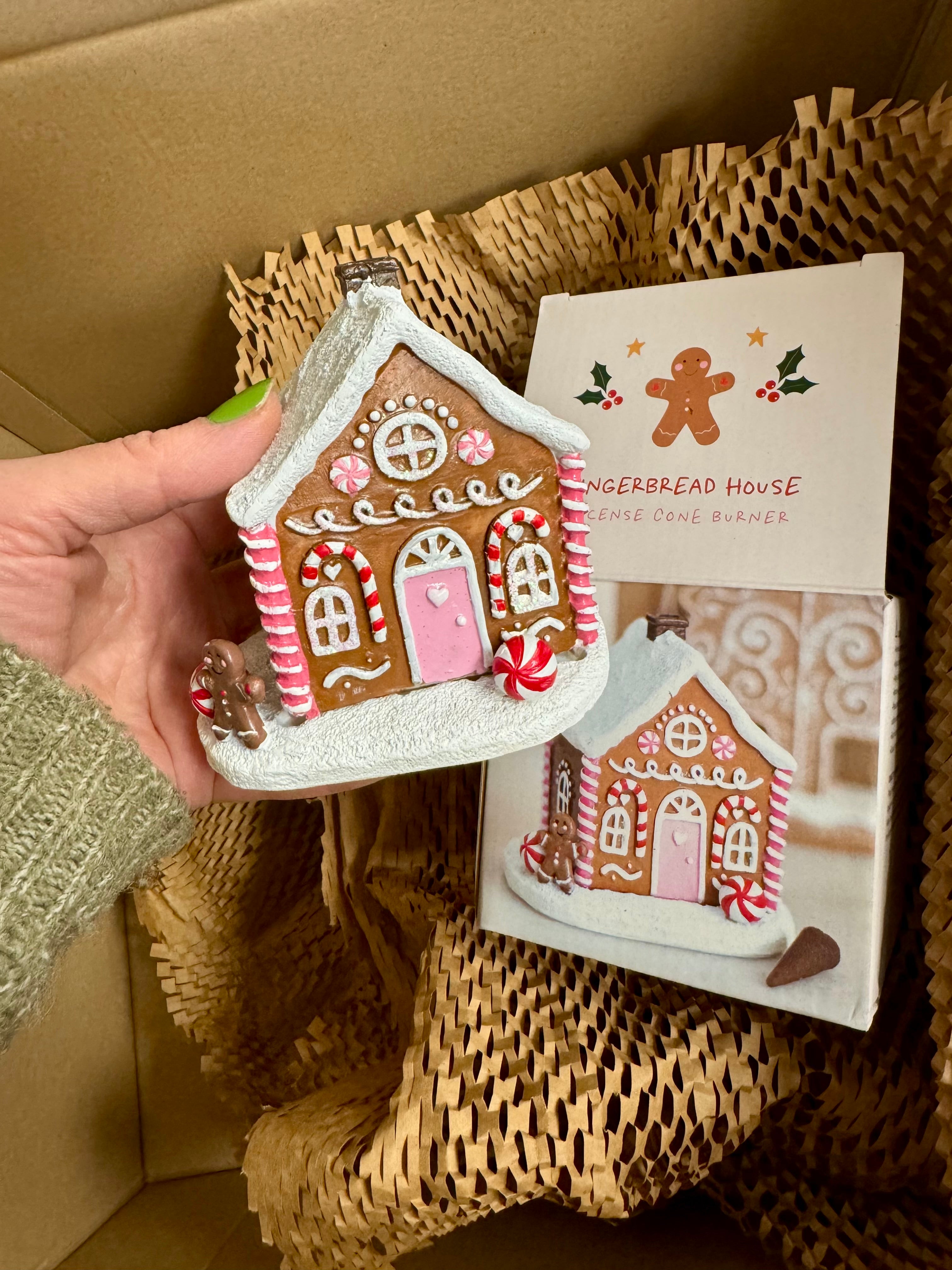 Gingerbread House / honningkage røgelses hus - til almindelige røgelseskegler