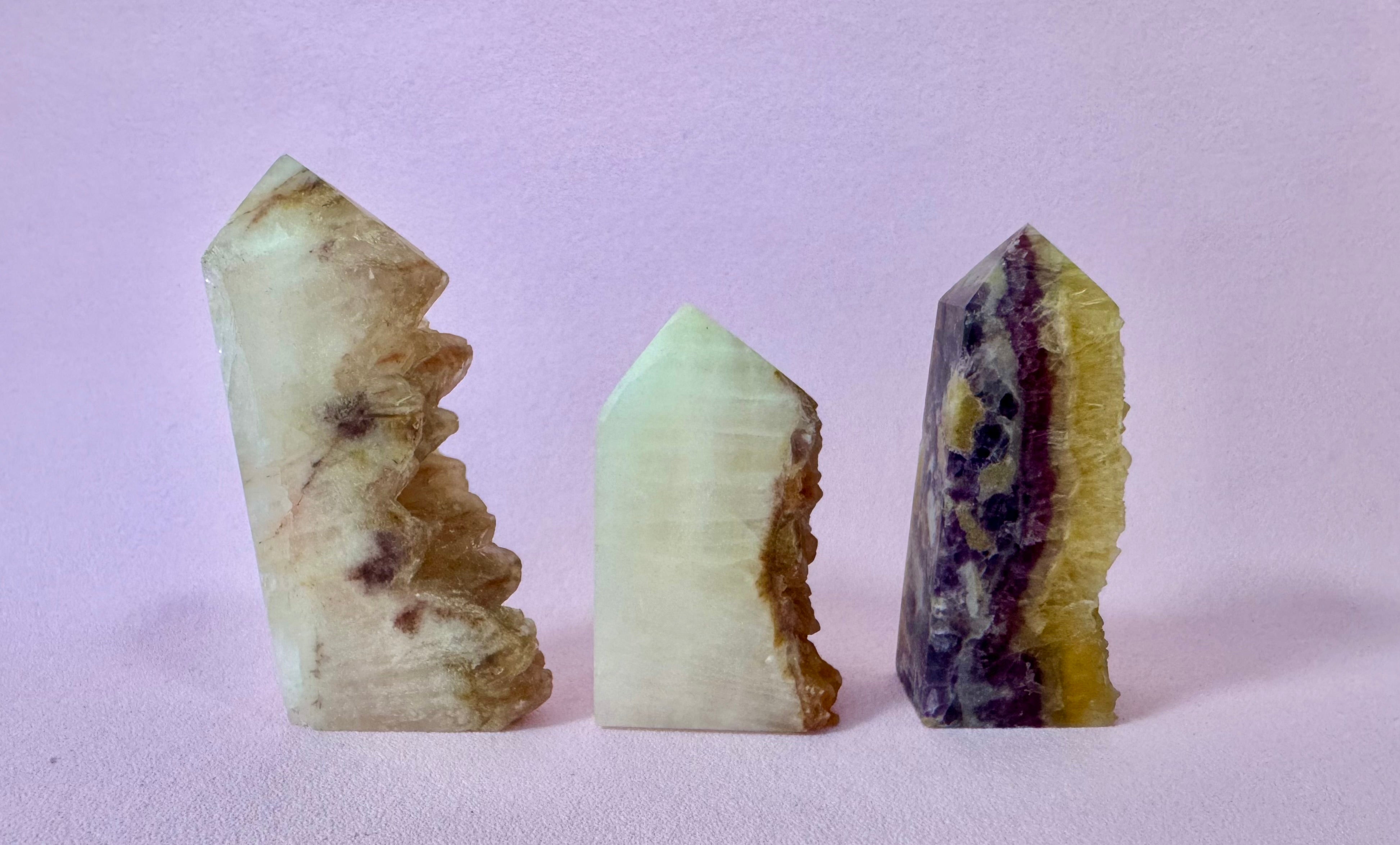 Orange Calcit klynge / Tårn ☽ Nr.1-2