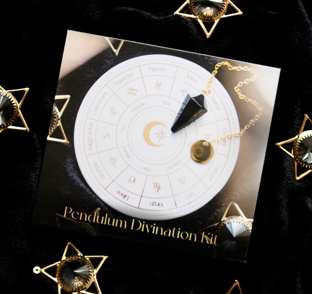 Obsidian Pendul - ASTROLOGY WHEEL DIVINATION KIT