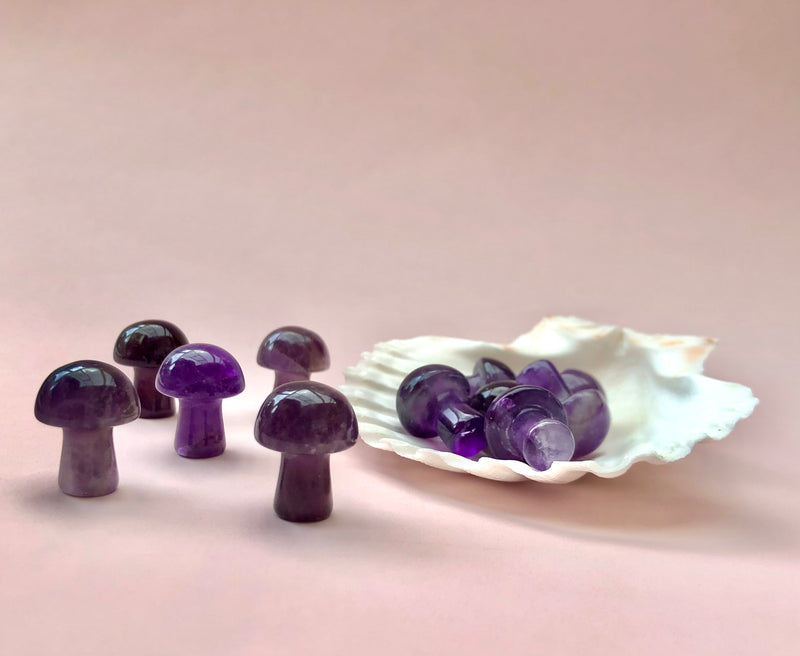 Ametyst Svamp ☾ RO, HEALING & SELVKÆRLIGHED ☾ 2 cm
