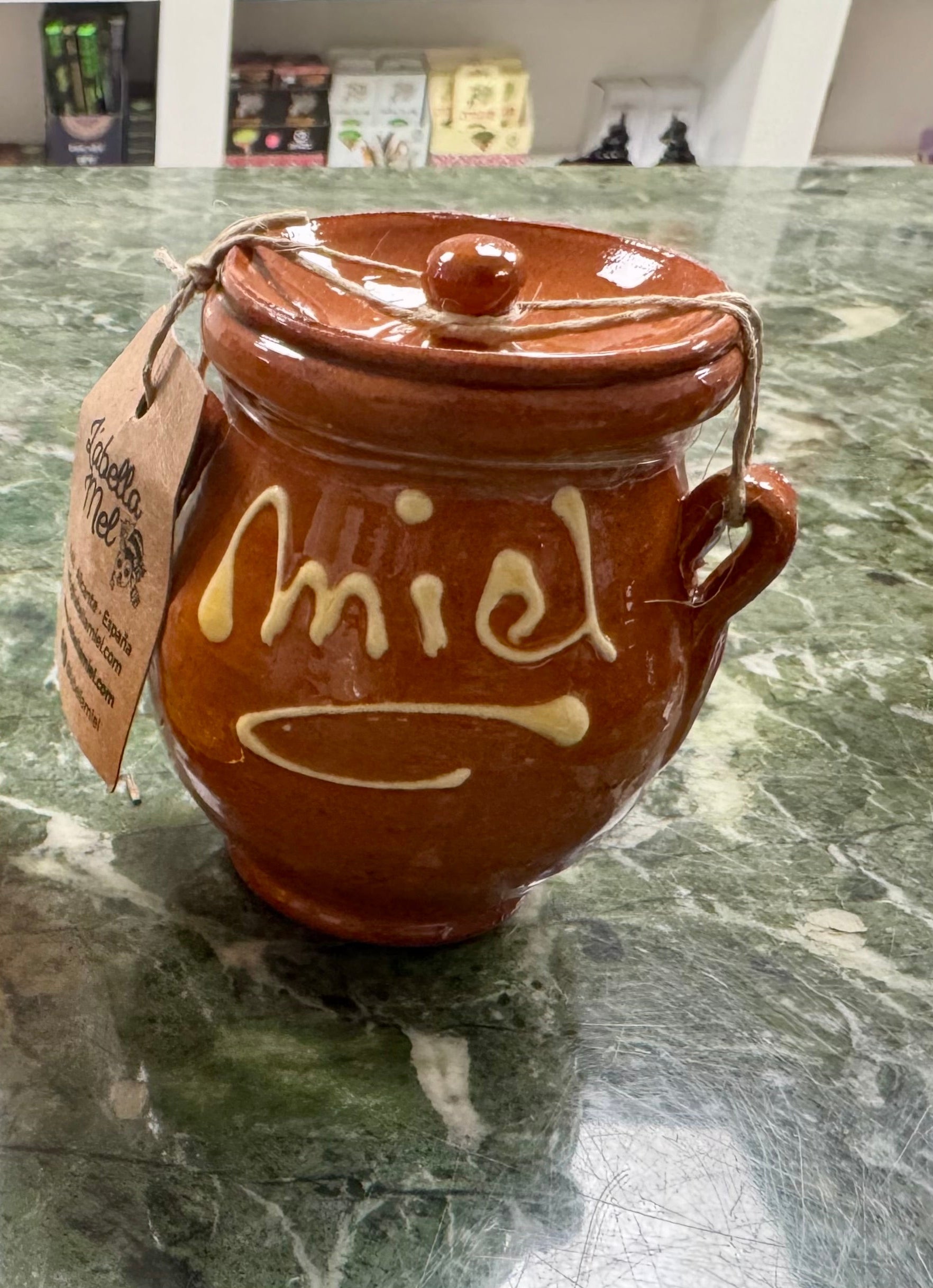 Månesøster Krystaller - Lerkrukke med rå honning fra La Bella Mel - 150 gram / MÅNESØSTER.DK / MAANESOESTER.DK