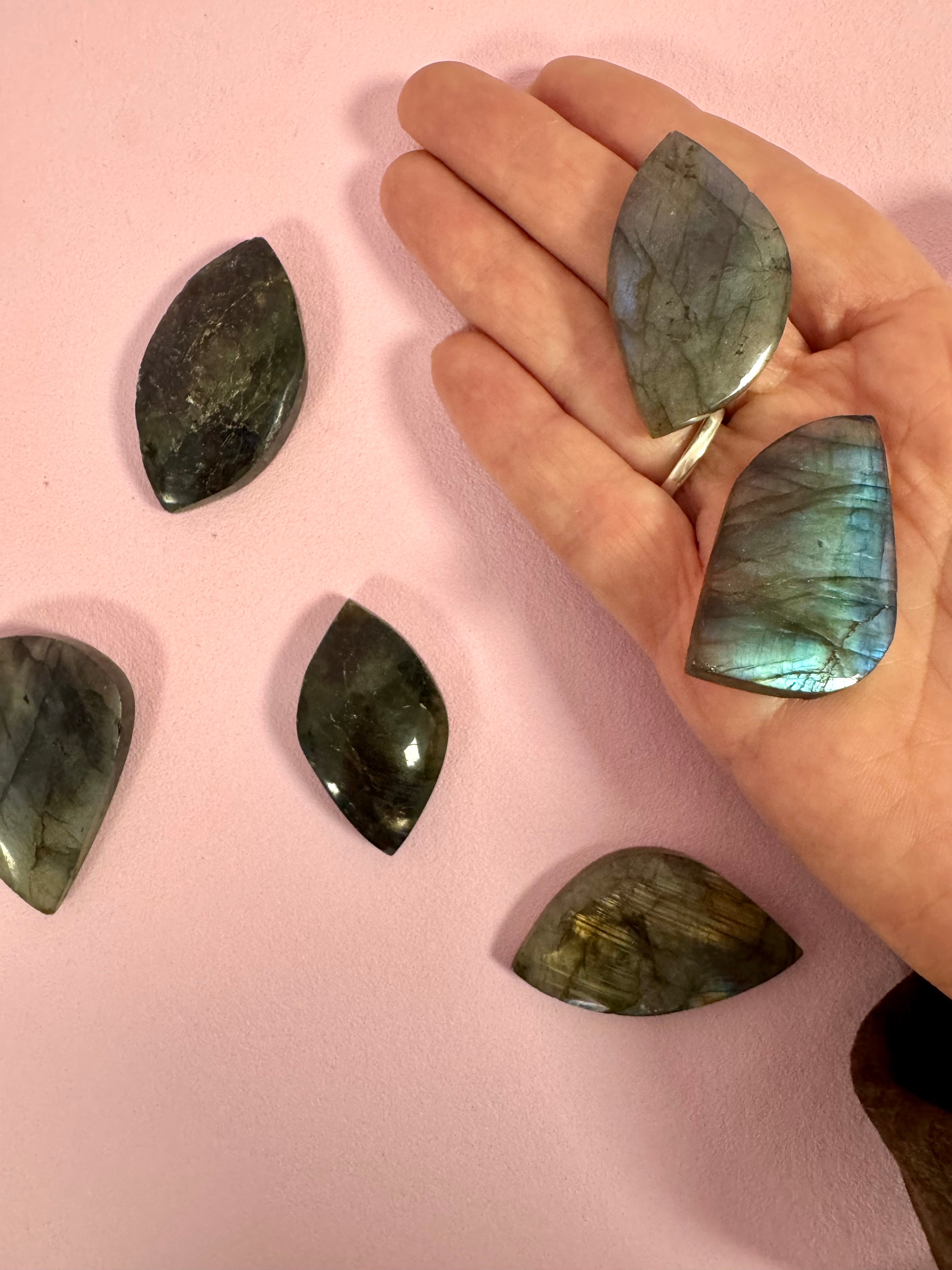 Labradorit Leaf ☾ Spirituelle evner, styrke, transformation & beskyttelse ☾ 4-4,5 cm
