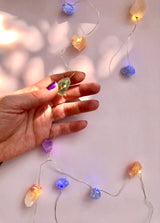 Månesøster Krystaller Krystal mix LED lyskæde Lampe Lys kæde