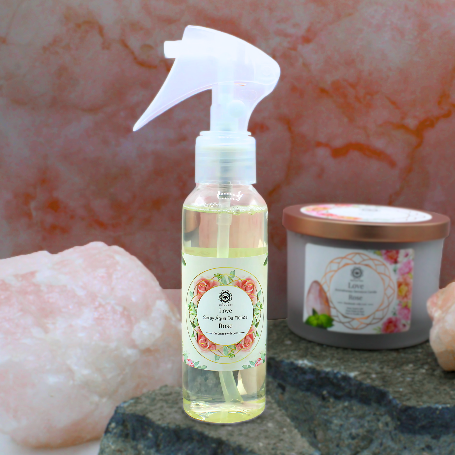 Florida Water Spray – Rose (Love) 100 ml. / MAANESOESTER.DK / MÅNESØSTER.DK / Månesøster Krystaller Horsens
