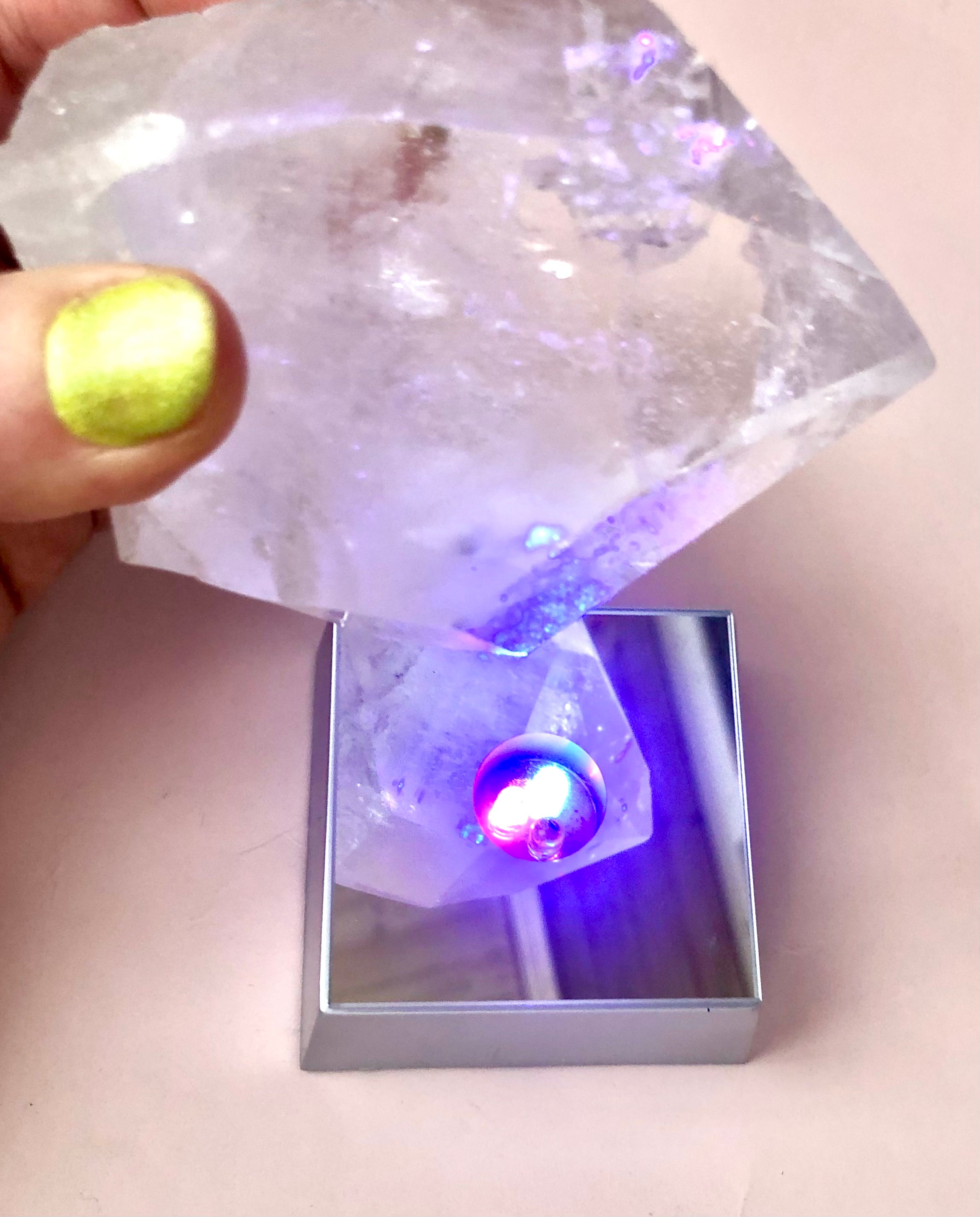 regnbue lys-base til at lyse dine Krystaller op (batteridrevet)