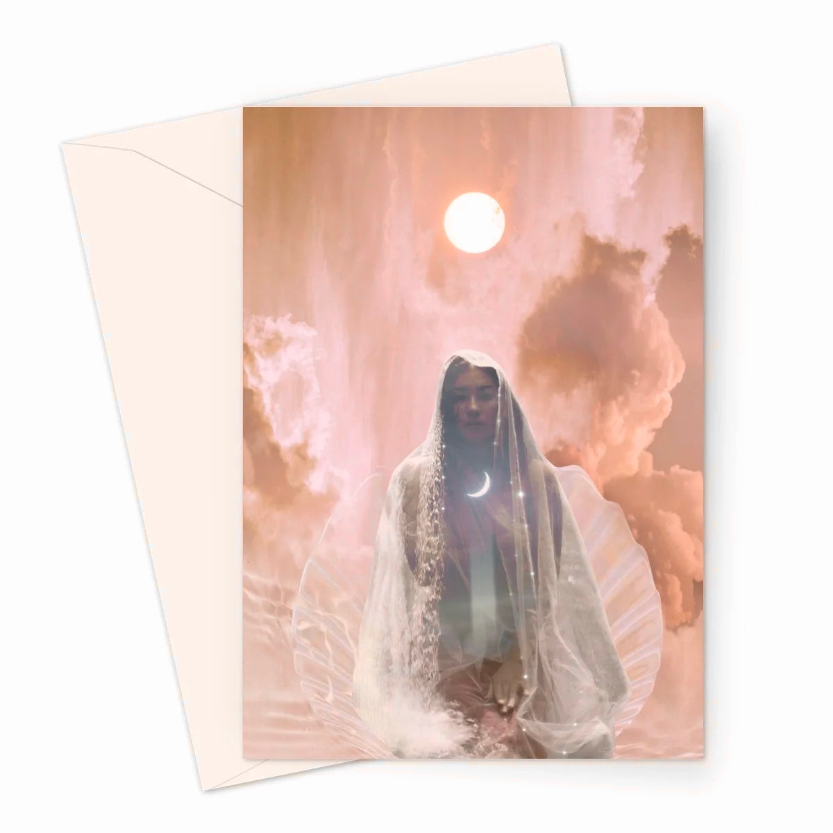 Månesøster Krystaller - Heart Libations Greeting Card by Danielle Noel ( A5 Lykønsknings Kort ) / MAANESOESTER.DK / MÅNESØSTER.DK