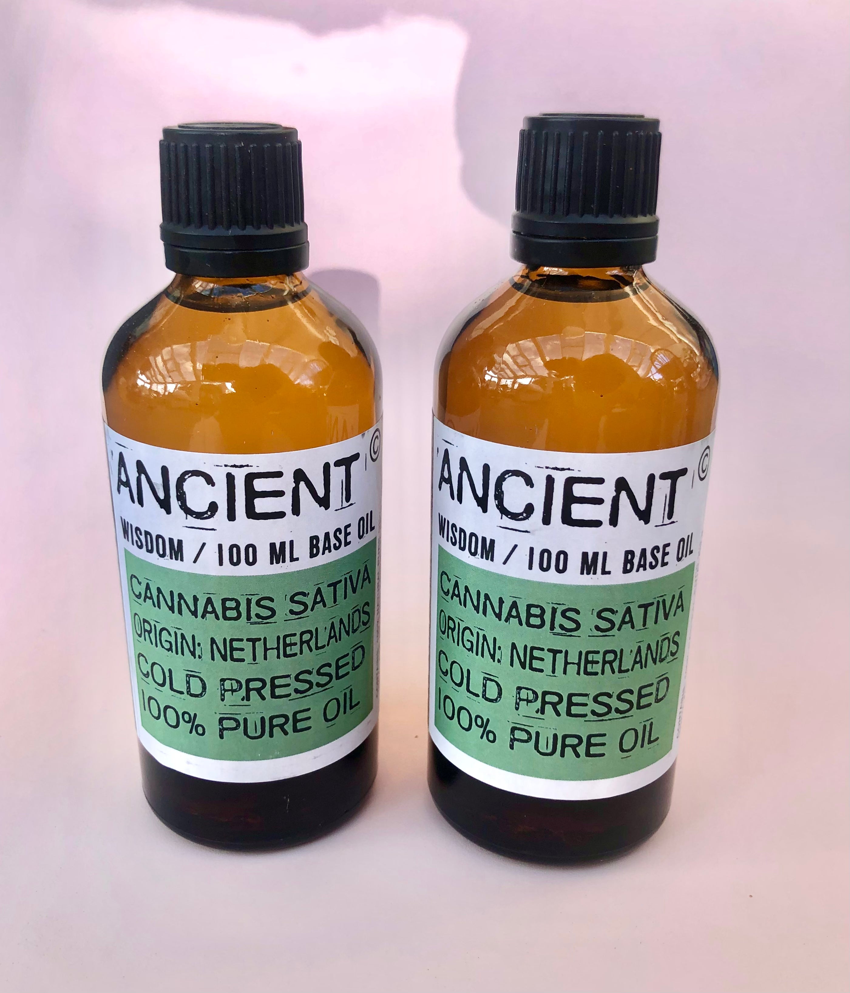 Månesøster Krystaller - Hampefrø Olie ☽ fra Ancient Wisdom - 100 ml. / MAANESOESTER.DK / MÅNESØSTER.DK