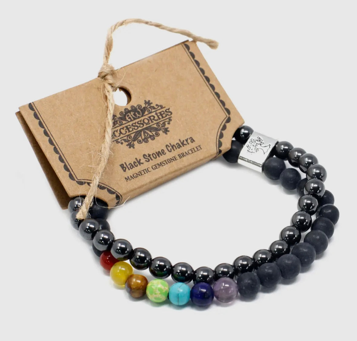 Månesøster Krystaller - Magnetisk dobbelt chakra Armbånd med Hæmatit