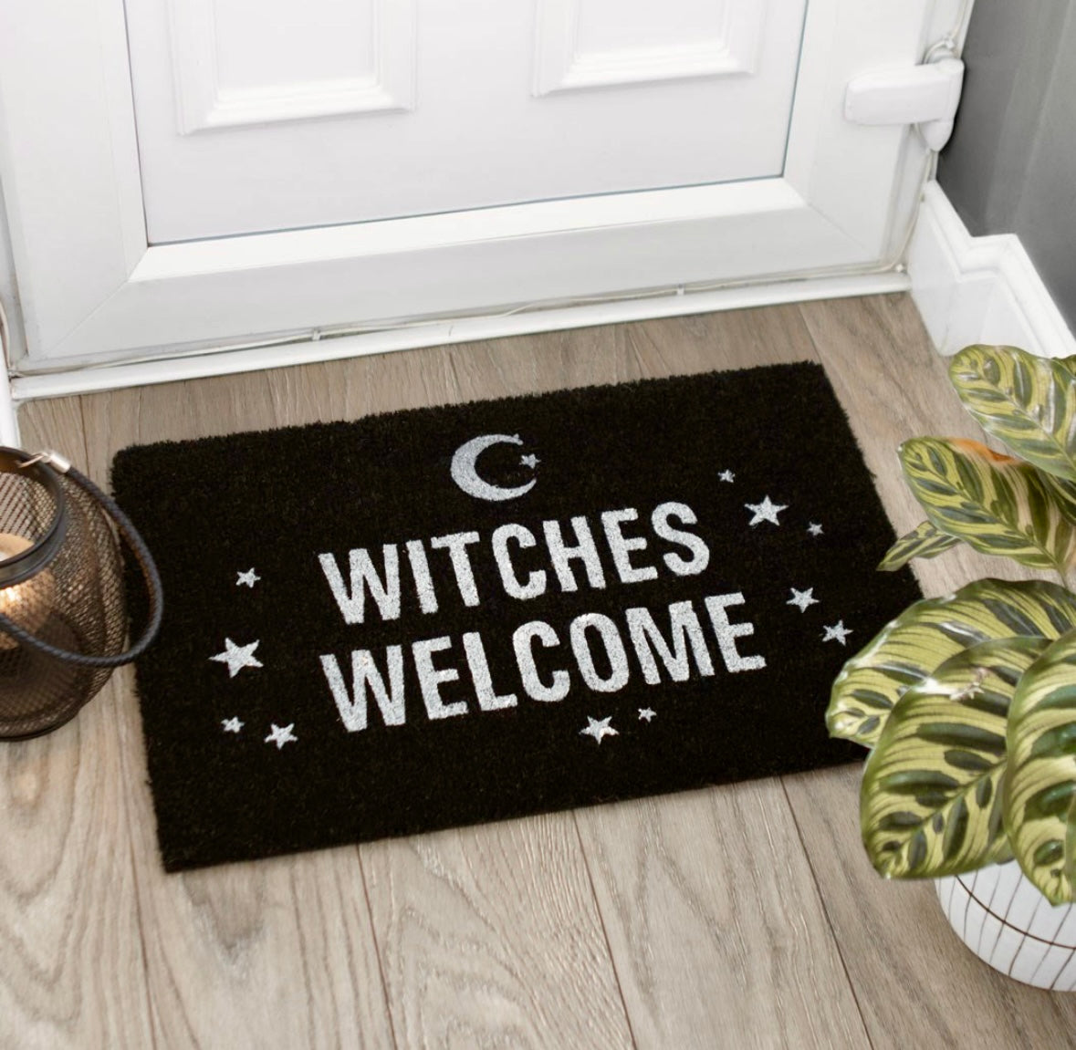 Månesøster Krystaller - NATUR Kokos Witches Welcome Dørmåtte ☾ MÅNESØSTER.DK / MAANESOESTER.DK
