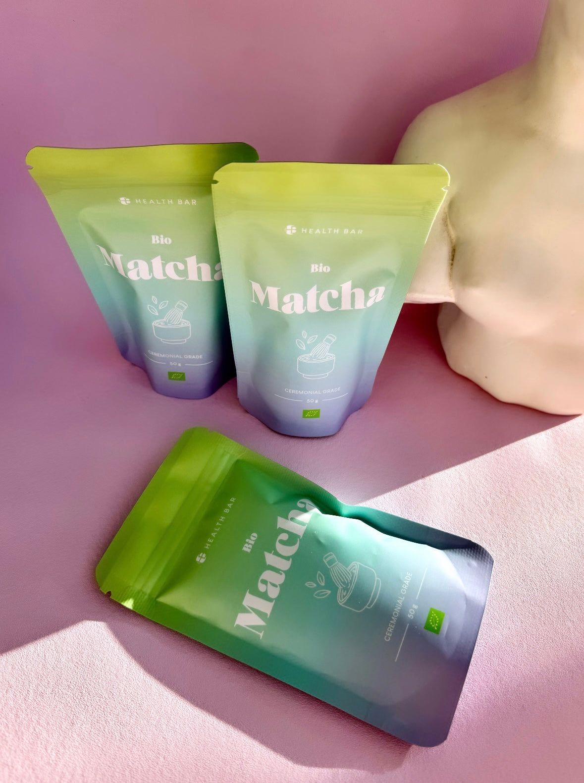 Månesøster Krystaller HEALTH BAR MATCHA ☽ Ceremonial Grade ☽ 100% økologisk organisk matcha (50g) / MAANESOESTER.DK / MÅNESØSTER.DK