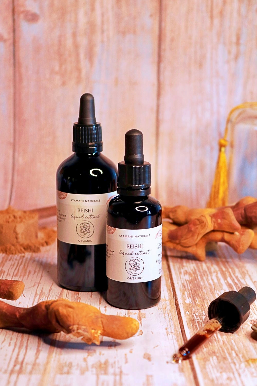REISHI MUSHROOM DUAL EKSTRAKT ALKOHOLFRI | GANODERMA LUCIDUM - 30 ml. / MAANESOESTER.DK / MÅNESØSTER.DK